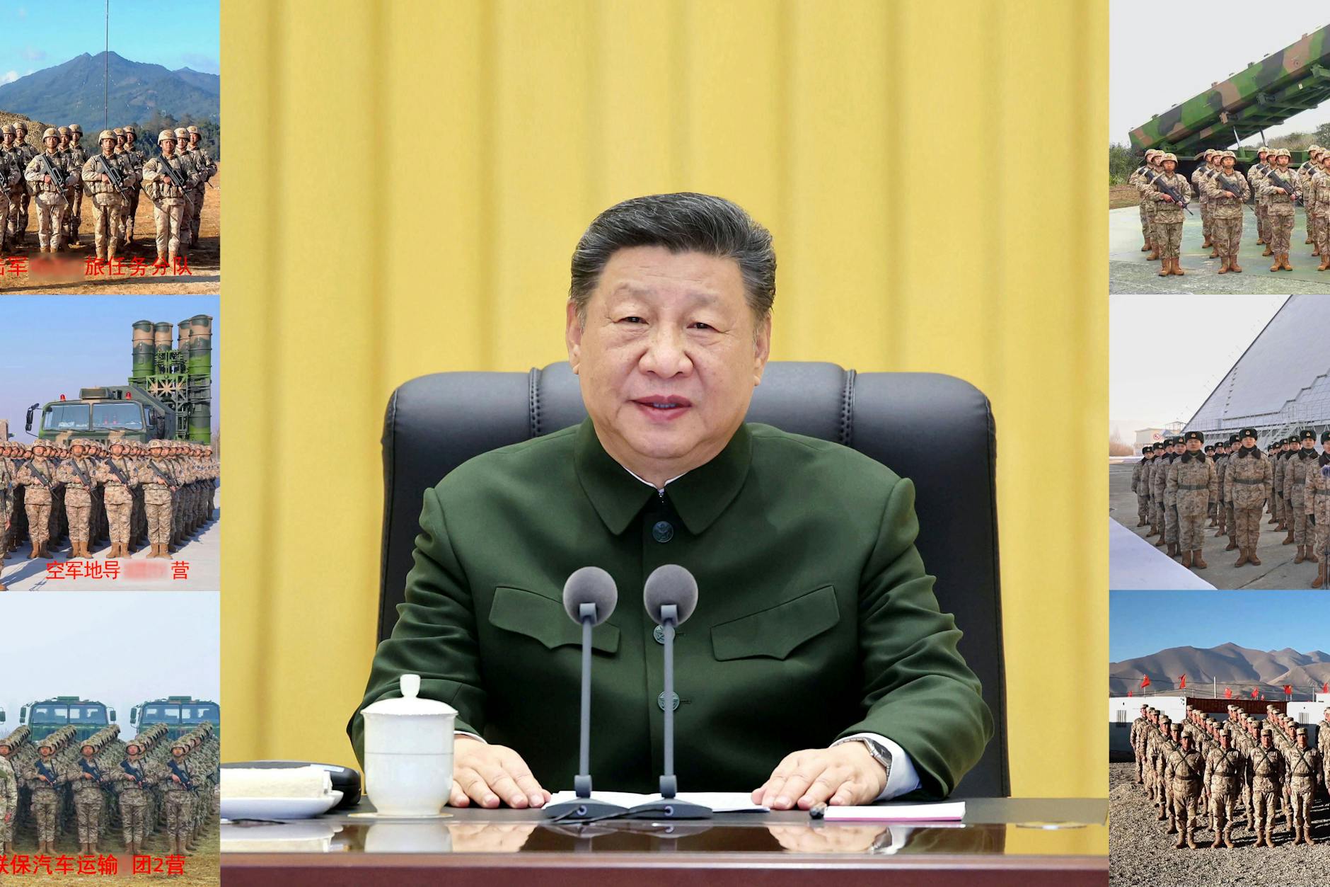 Xi Jinping bei einer Videoschalte mit Militäroffiziellen. Von sechs Generälen, die er 2022 in die Zentrale Militärkommission berief, sind fünf abgesetzt. Nur noch ein uniformierter Offizier dient unter ihm.