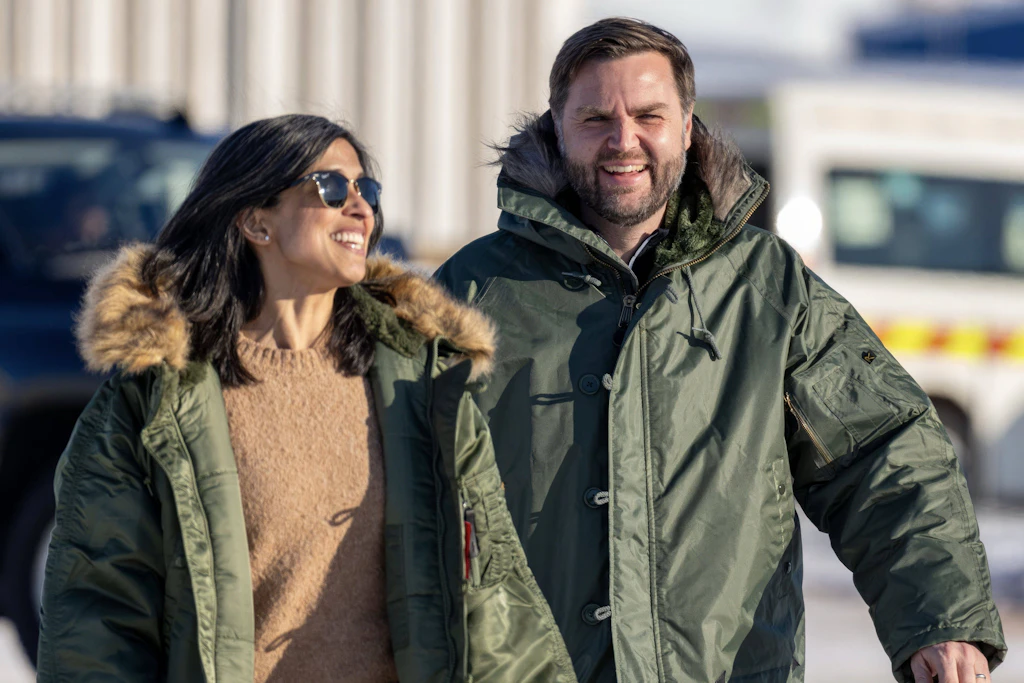 US-Vizepräsident J.D. Vance und seine Frau Usha besuchen im März vergangenen Jahres Grönland.
