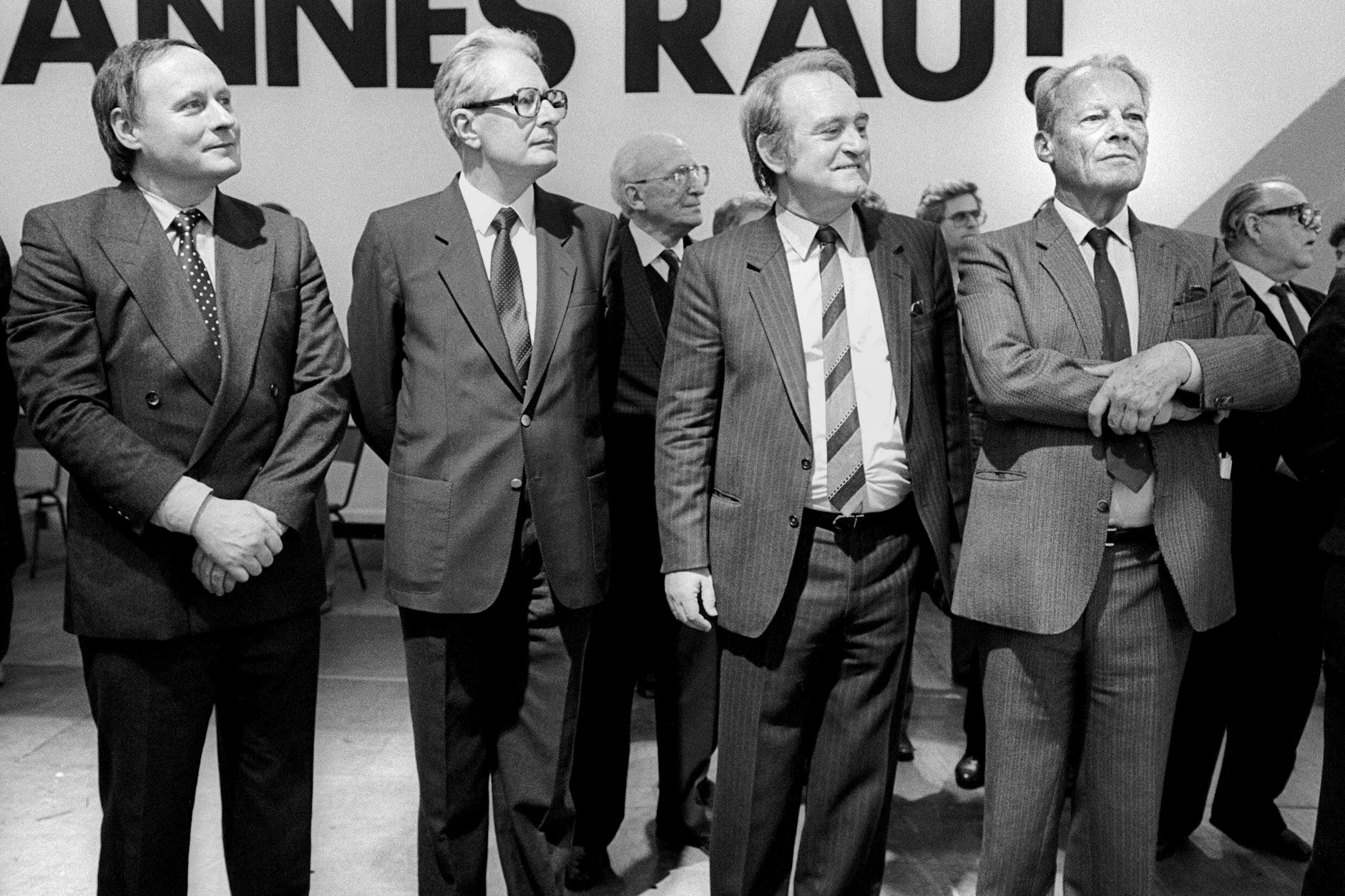 Oskar Lafontaine, Hans-Jochen Vogel, Johannes Rau, Willy Brand