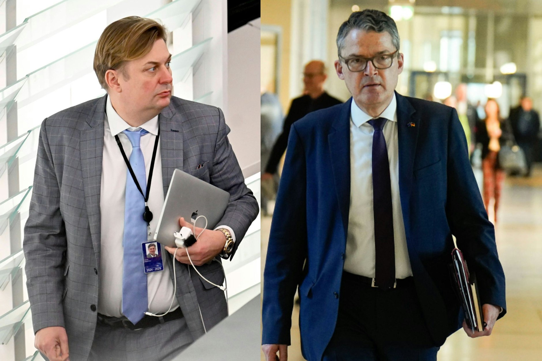 Die Politiker Maximilian Krah (AfD) und Roderich Kiesewetter (CDU) haben nach einer Lanz-Sendung Zoff.