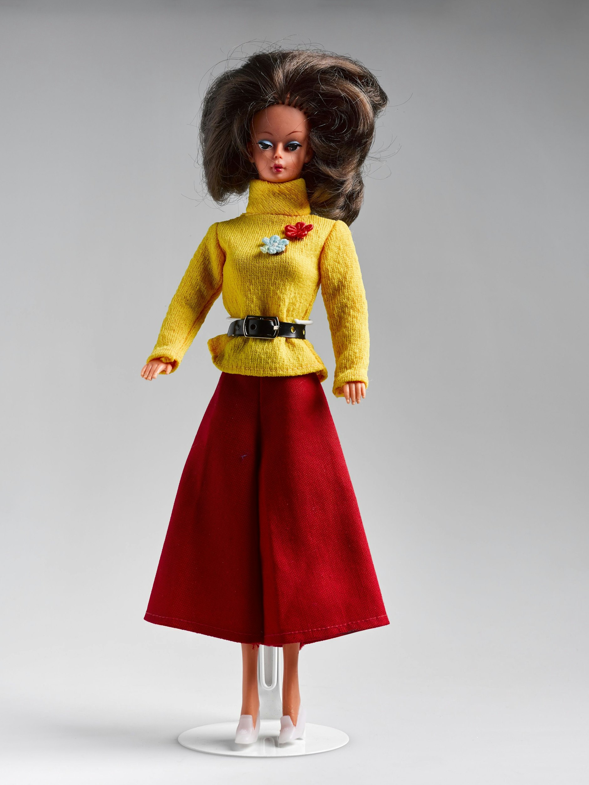 Die Accessoires der Steffi waren detailverliebt, wie hier der Rolli mit Blümchenapplikationen.