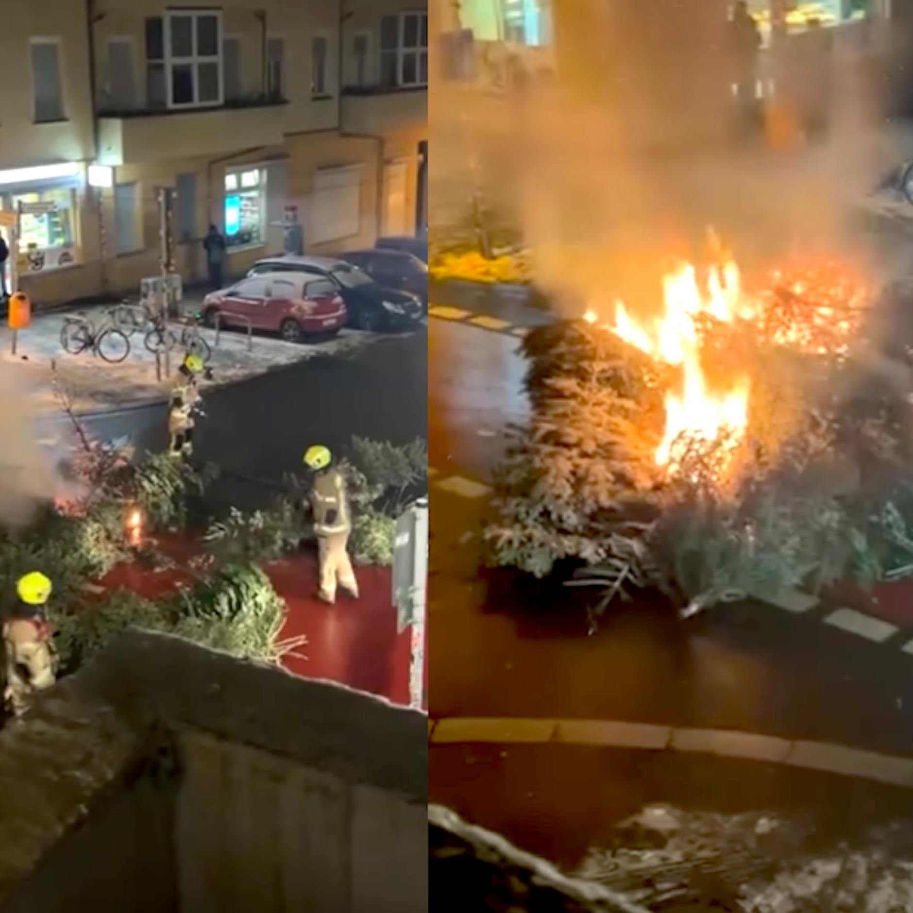 Image - Chaoten zünden Weihnachtsbäume an – und kündigen es vorher an