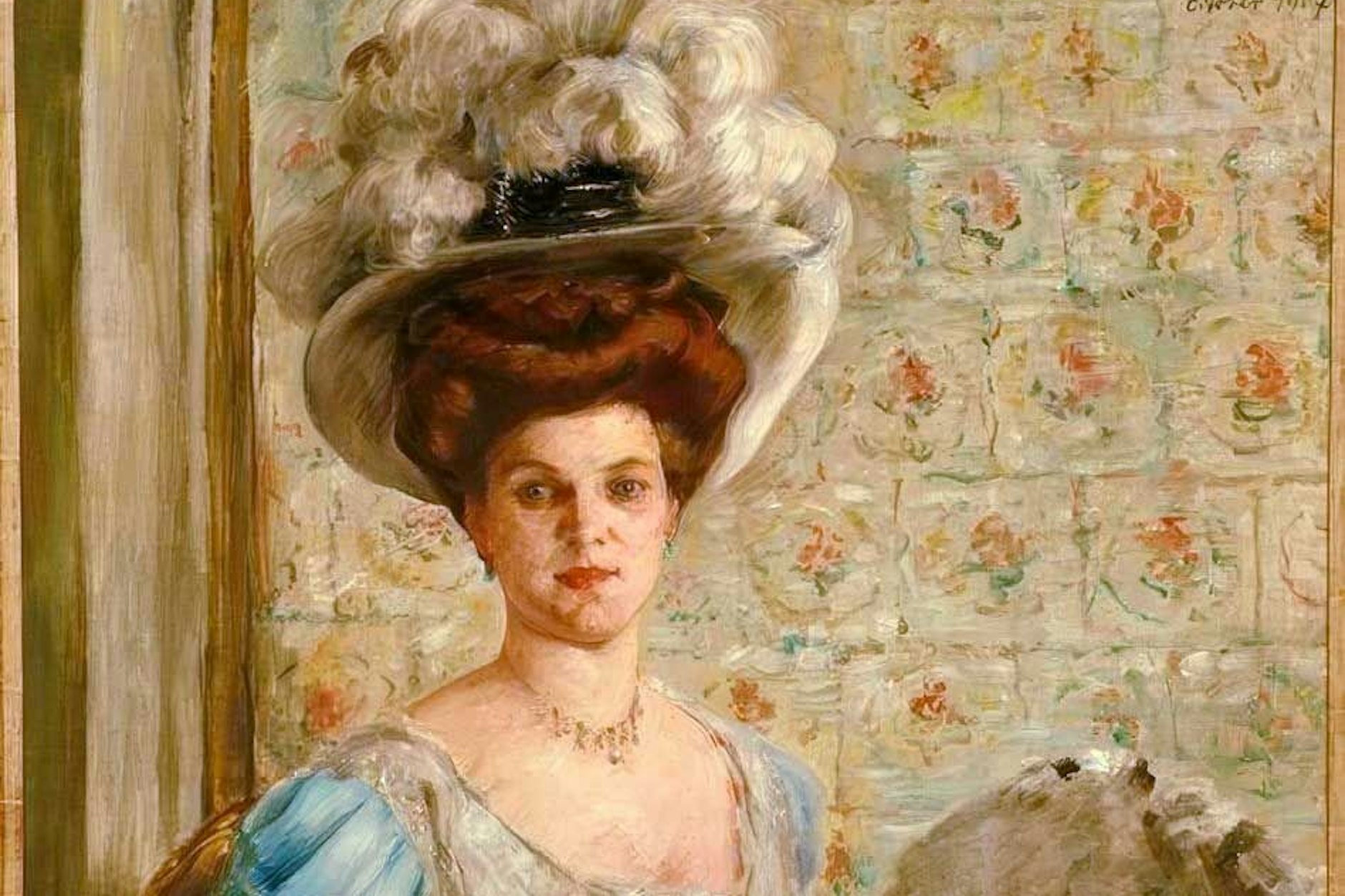 Mit einem Hut wie ein Haufen Schönwetterwolken: „Eleonore von Wilke“ saß mit dem Prunkstück 1907 dem Berliner Maler Lovis Corinth Modell.