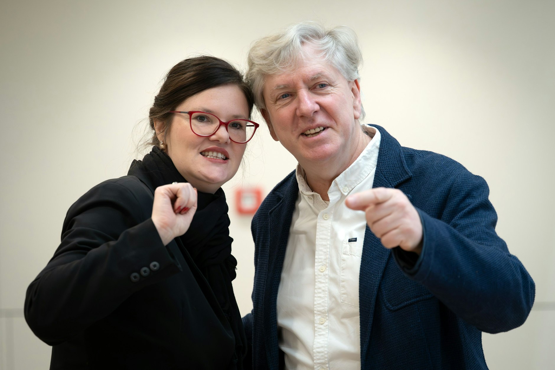 Ossowski (r.) und die auch aus dem BSW ausgeschiedene Jouleen Gruhn (l.)