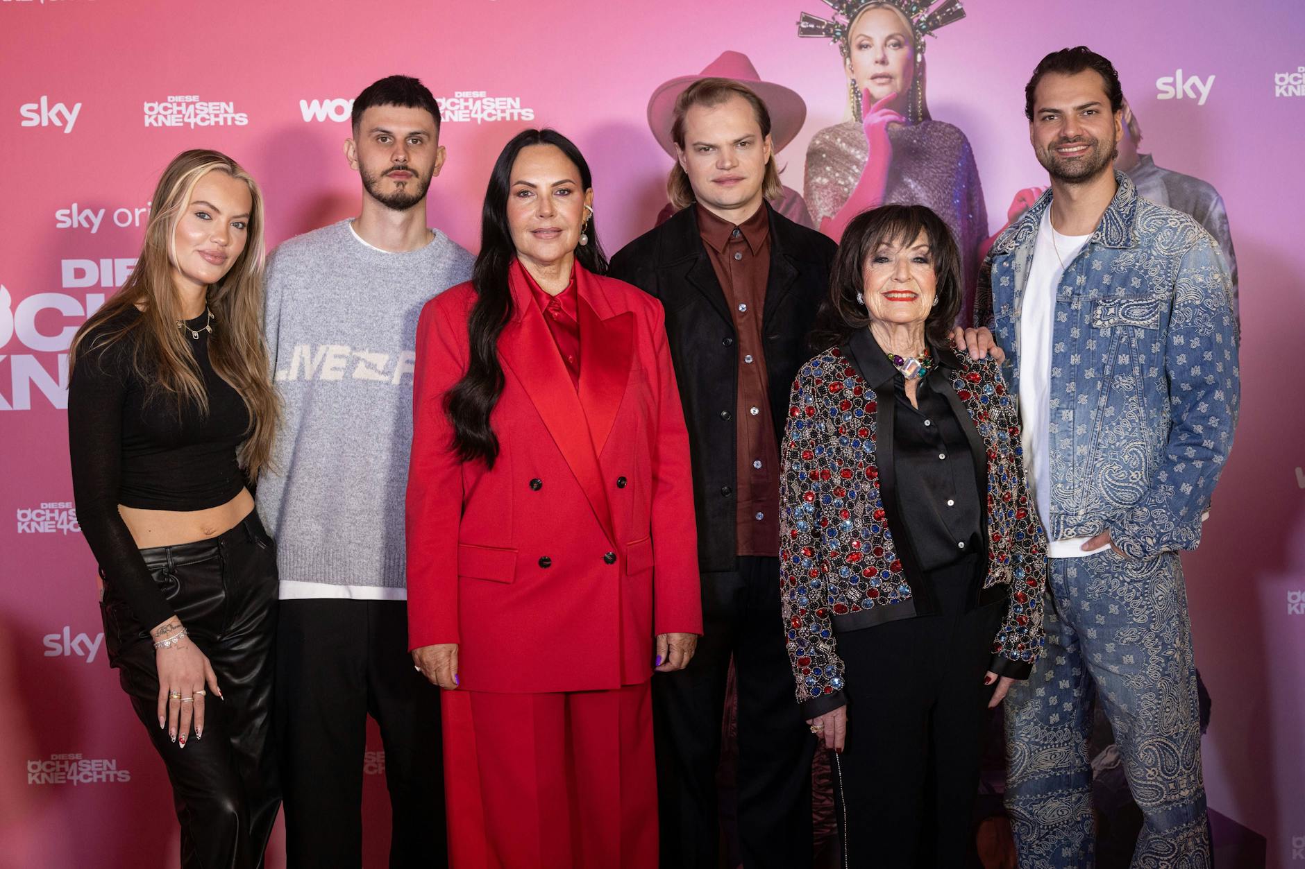 Cheyenne Savannah Ochsenknecht, Nino Sifkovits, Natascha Ochsenknecht, Wilson Gonzalez Ochsenknecht, Bärbel Wierichs und Jimi Blue Ochsenknecht.