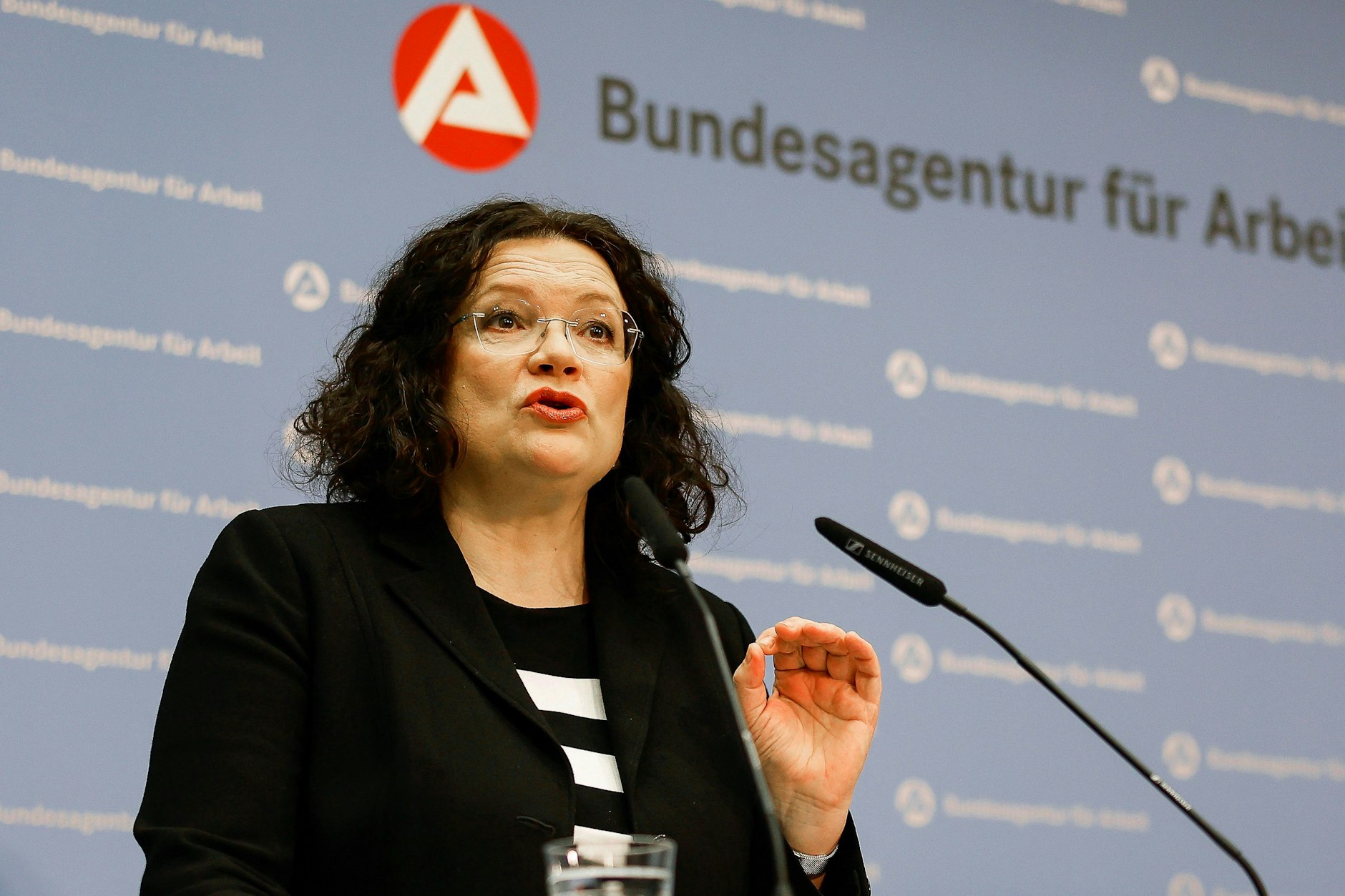 Andrea Nahles ist die Vorstandsvorsitzende der Bundesagentur für Arbeit (BA).