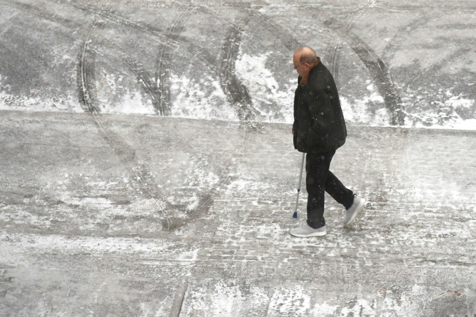 Vereiste Bürgersteige in Berlin.