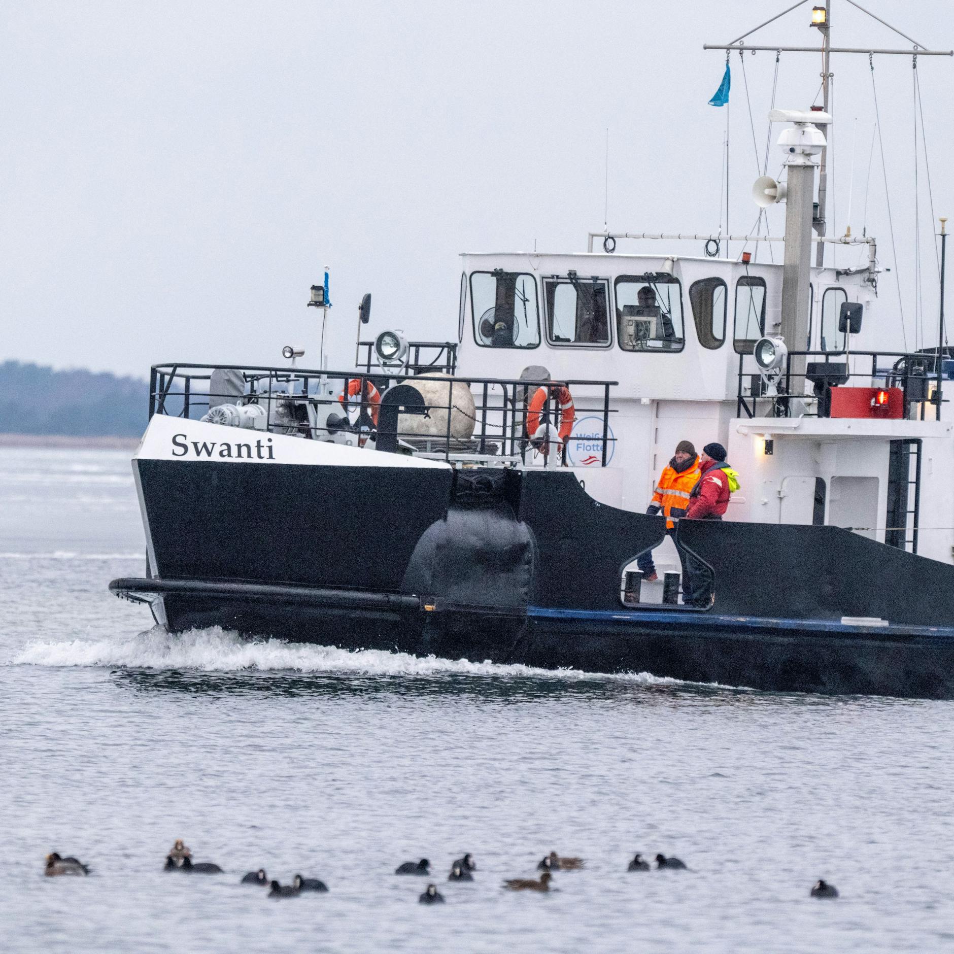 Image - Hiddensee: Ostseeinsel seit Tagen vom Eis eingeschlossen – Eisbrecher versorgt Bewohner