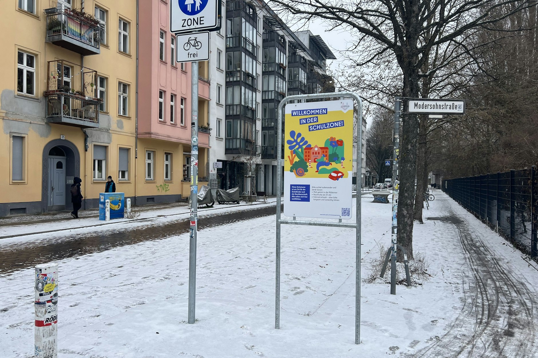 Der Bezirk richtet immer mehr Schulzonen ein, wie hier vor der Modersohn-Grundschule.