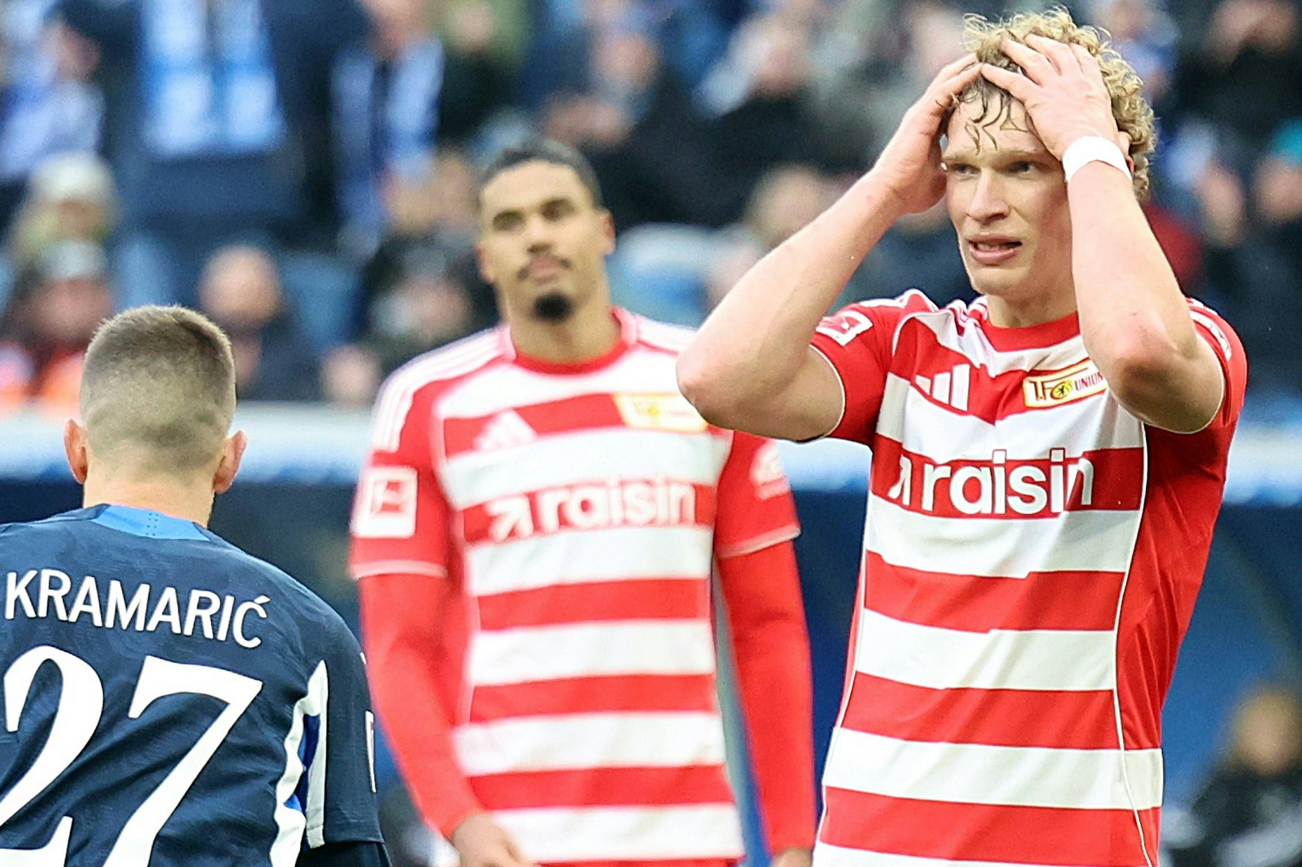 Zum Haareraufen: Leopold Querfeld und der 1. FC Union kassieren bei der TSG Hoffenheim in sechs Minuten drei Gegentore.