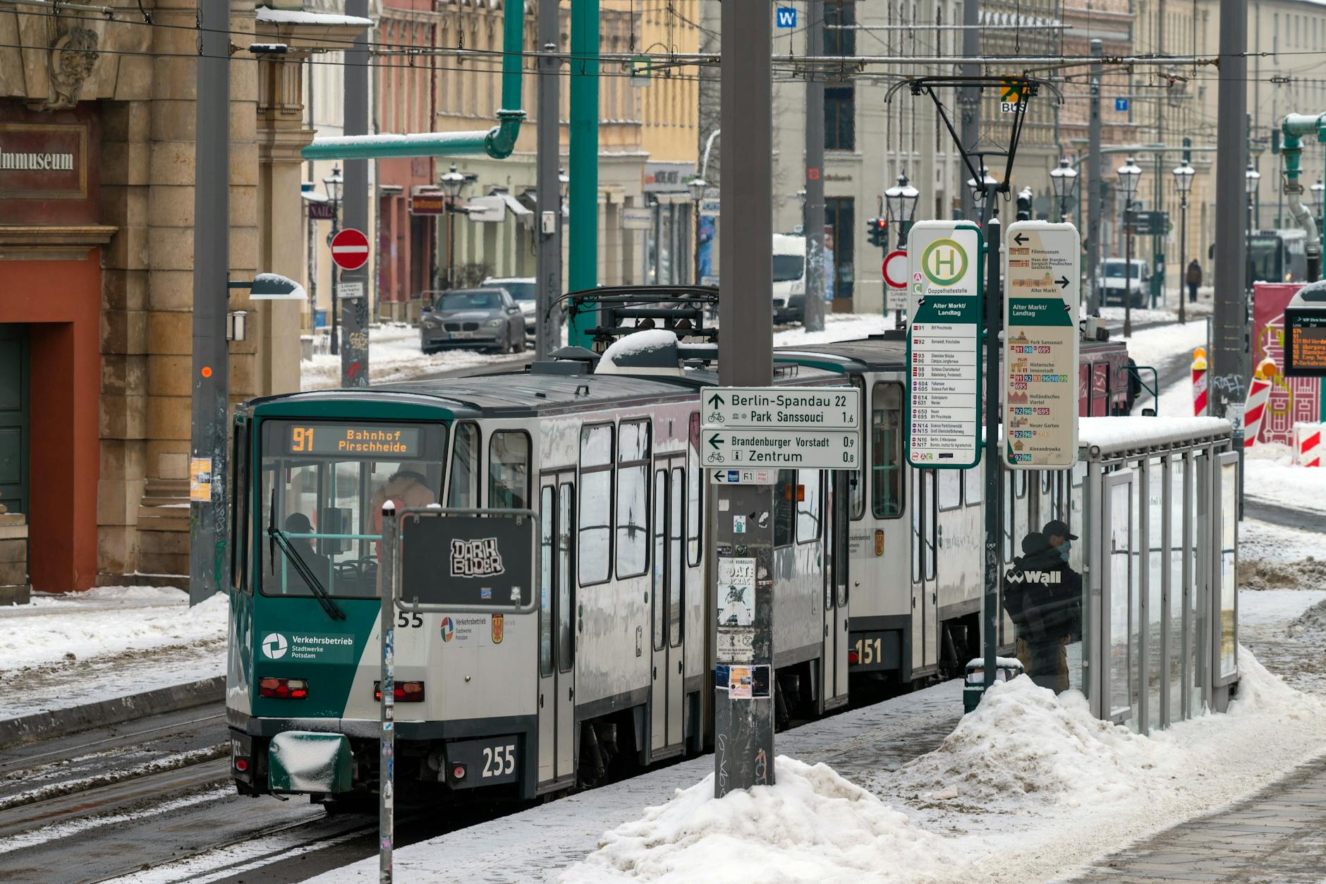 Auch in Potsdam fahren am Montag keine Straßenbahnen.