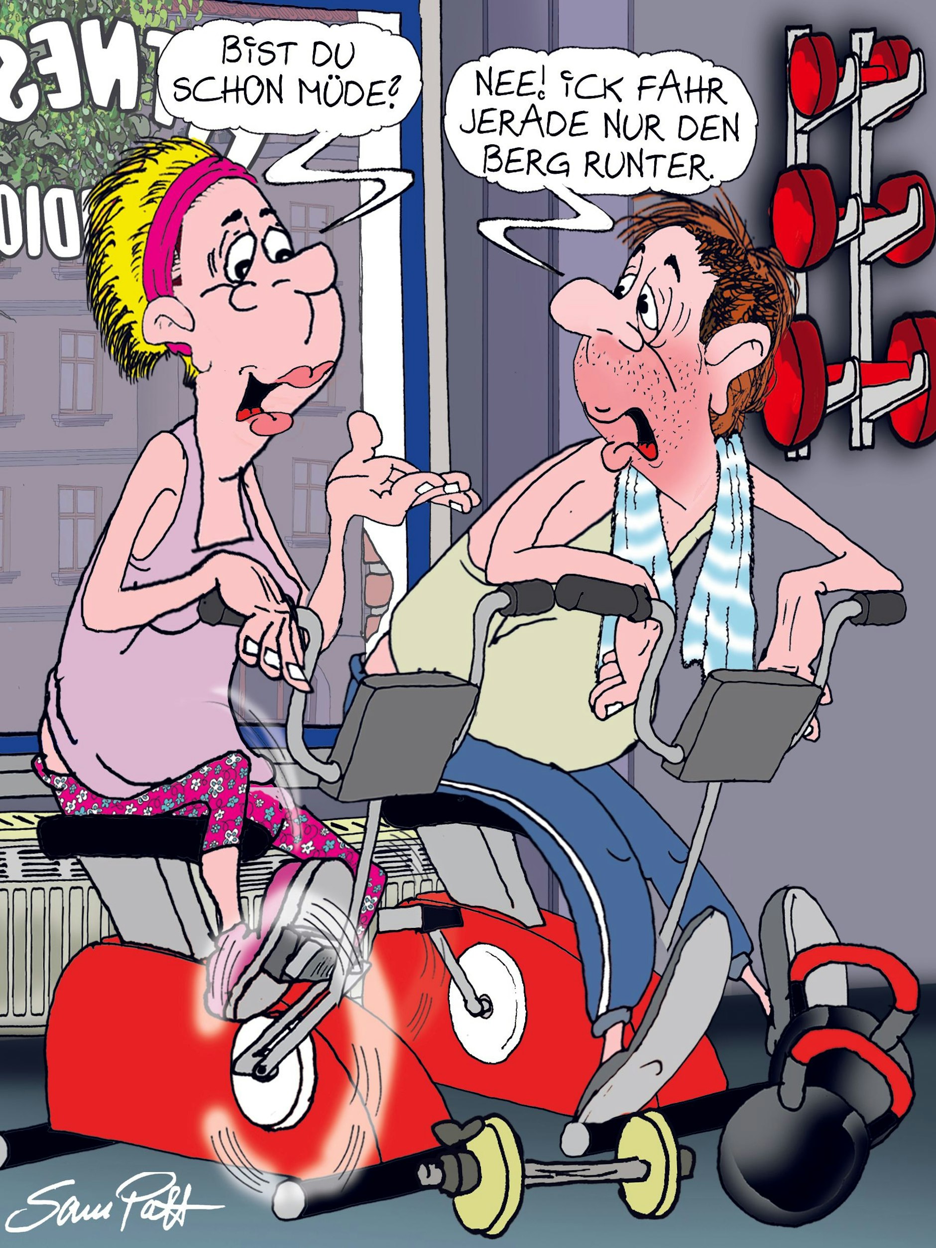 Der Cartoon des Tages kommt jeden Tag von unserem Zeichner Sam Paff aus Berlin.