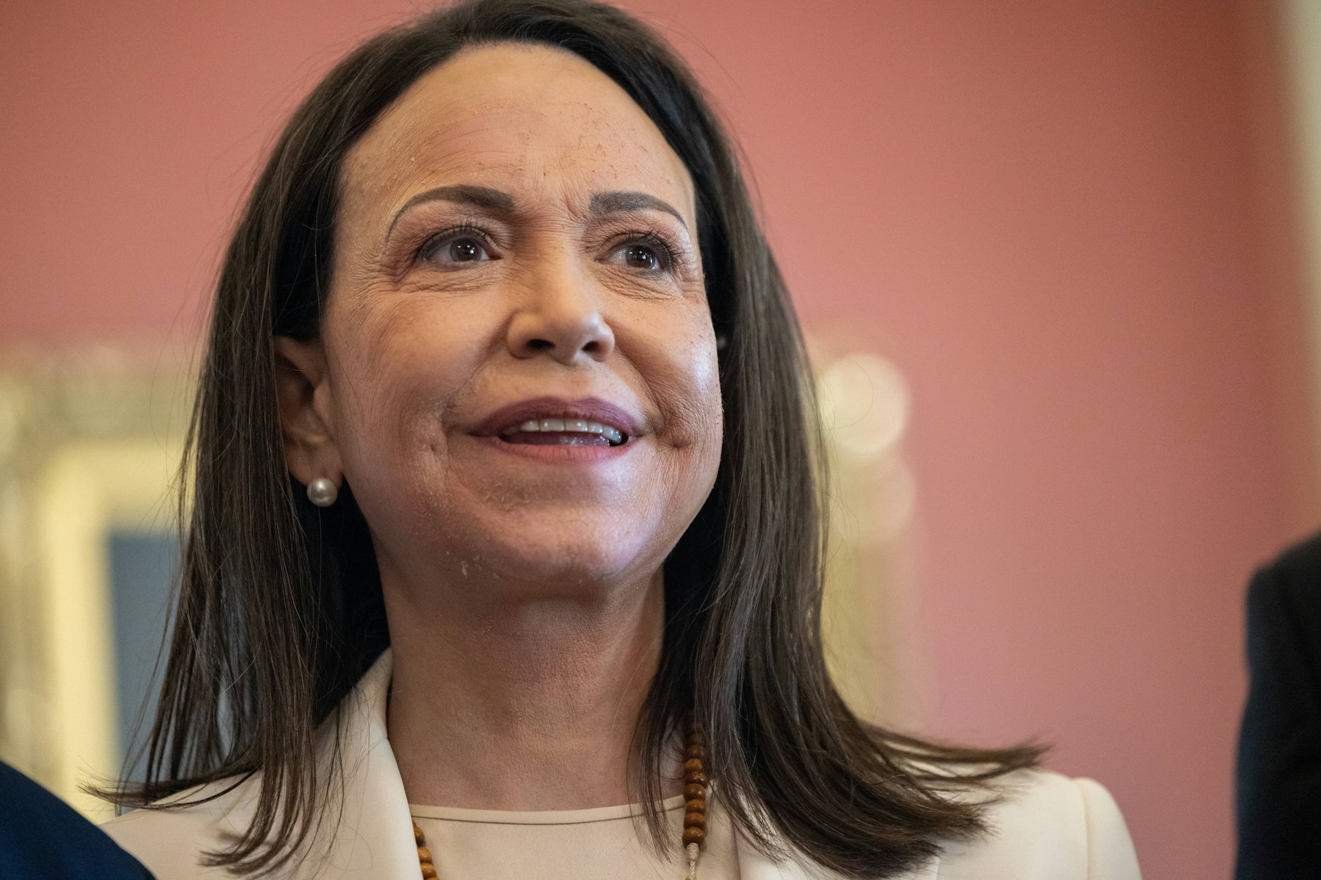 Die Oppositionsführerin María Corina Machado geht davon aus, dass demokratische Wahlen in Venezuela schon in naher Zukunft stattfinden könnten.