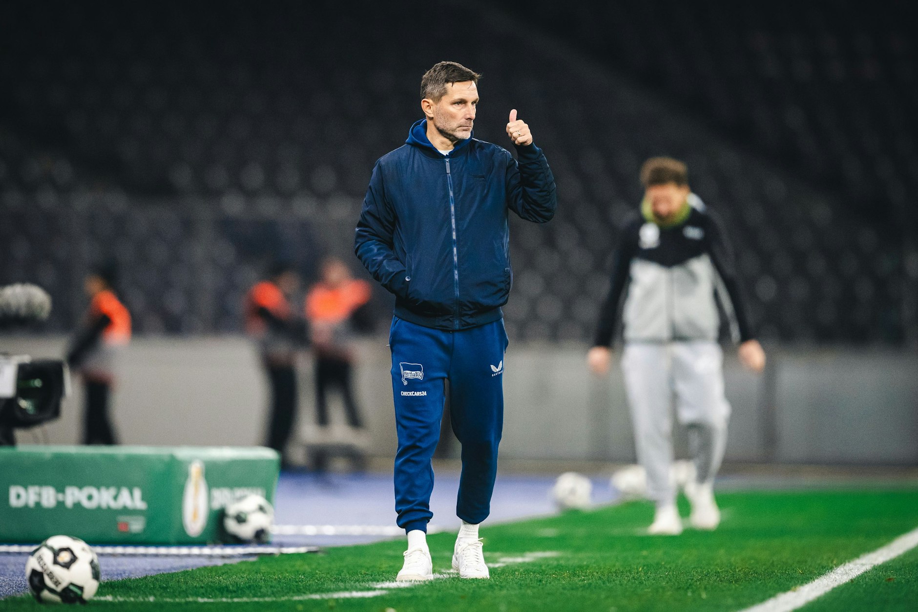 Mit dem bislang letzten Spiel gegen die SV Elversberg konnte Stefan Leitl zufrieden sein: Hertha BSC gewann Ende Oktober im DFB-Pokal verdient mit 3:0.