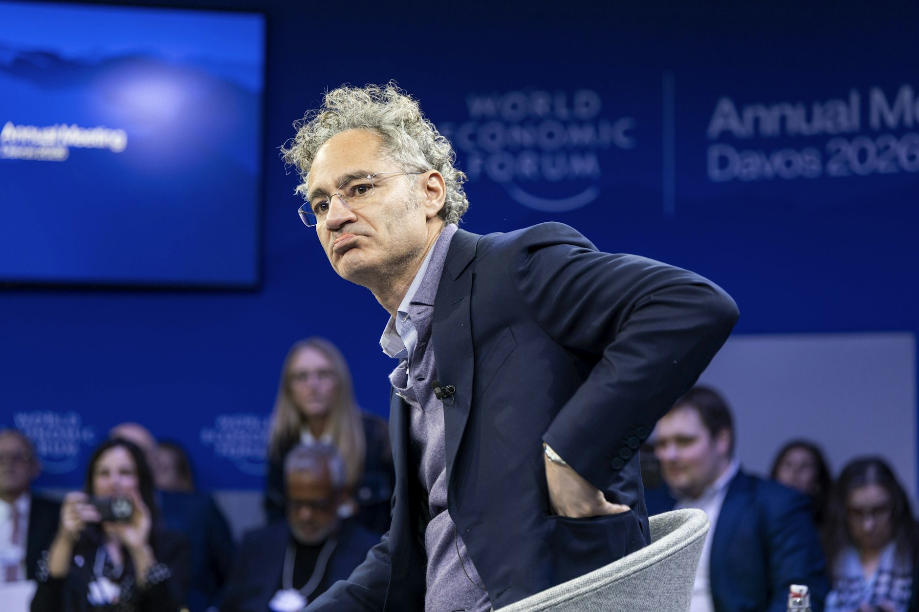 Alex Karp, CEO und Ko-Gründer von Palantir, beim Weltwirtschaftsforum in Davos.