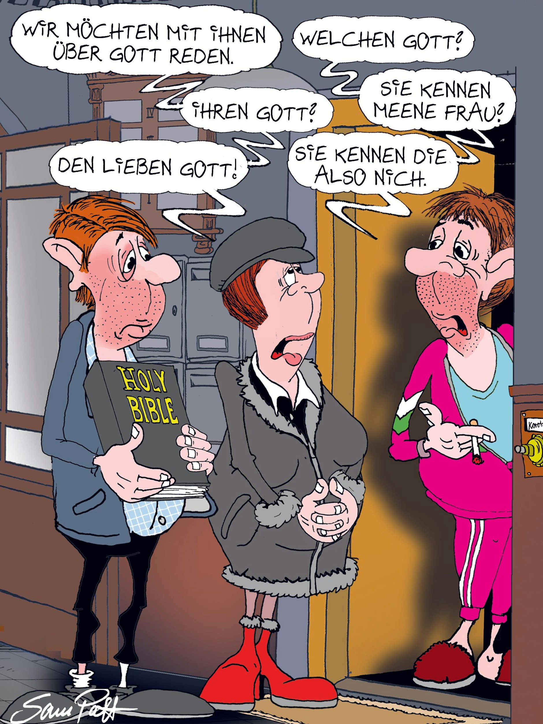 Der Cartoon des Tages kommt jeden Tag von unserem Zeichner Sam Paff aus Berlin - auch heute überrascht er Sie mit seinem besonderen Berliner Humor.