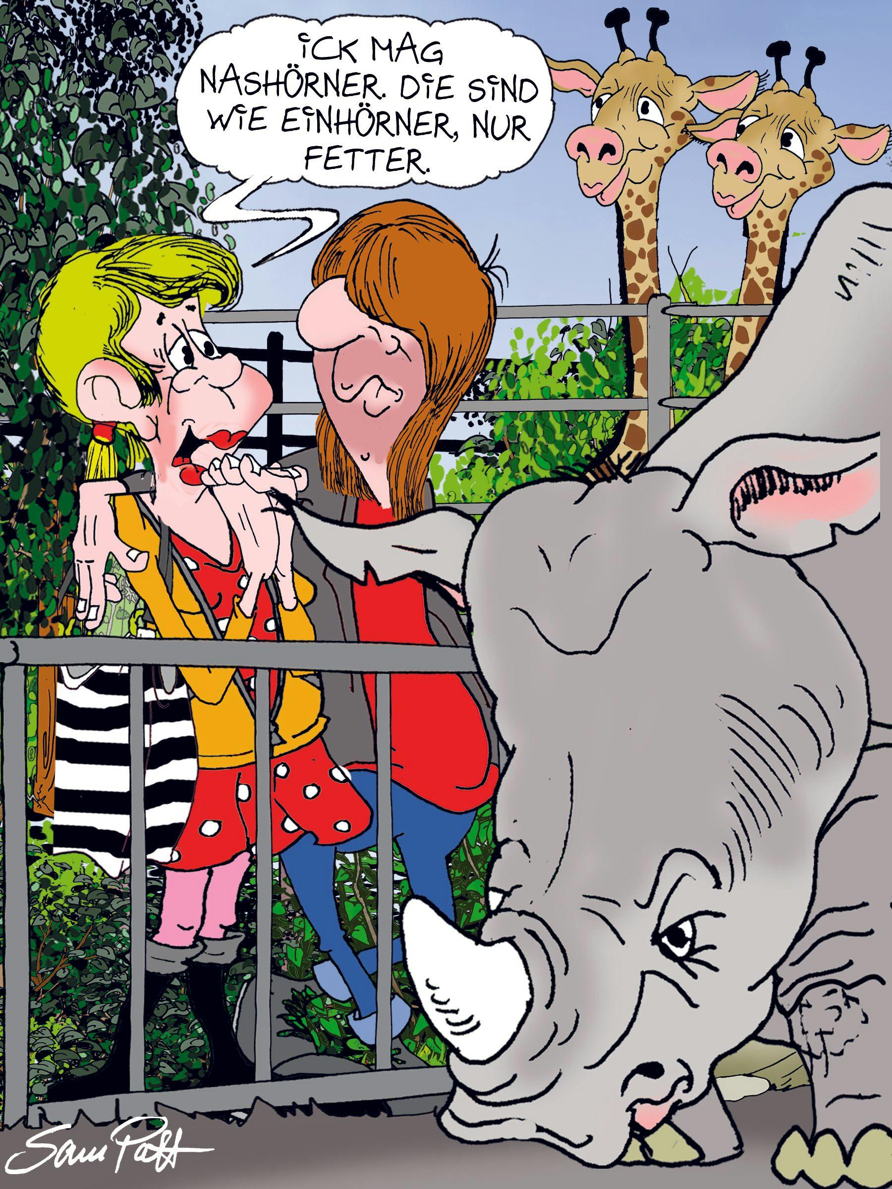 Der Cartoon des Tages kommt jeden Tag von unserem Zeichner Sam Paff aus Berlin.