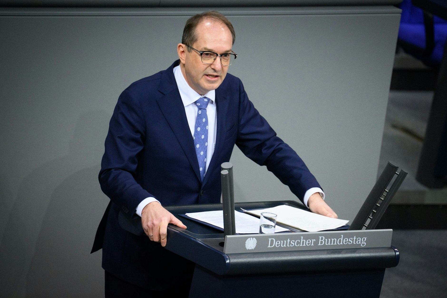 Alexander Dobrindt (CSU), Bundesinnenminister, im Deutschen Bundestag.
