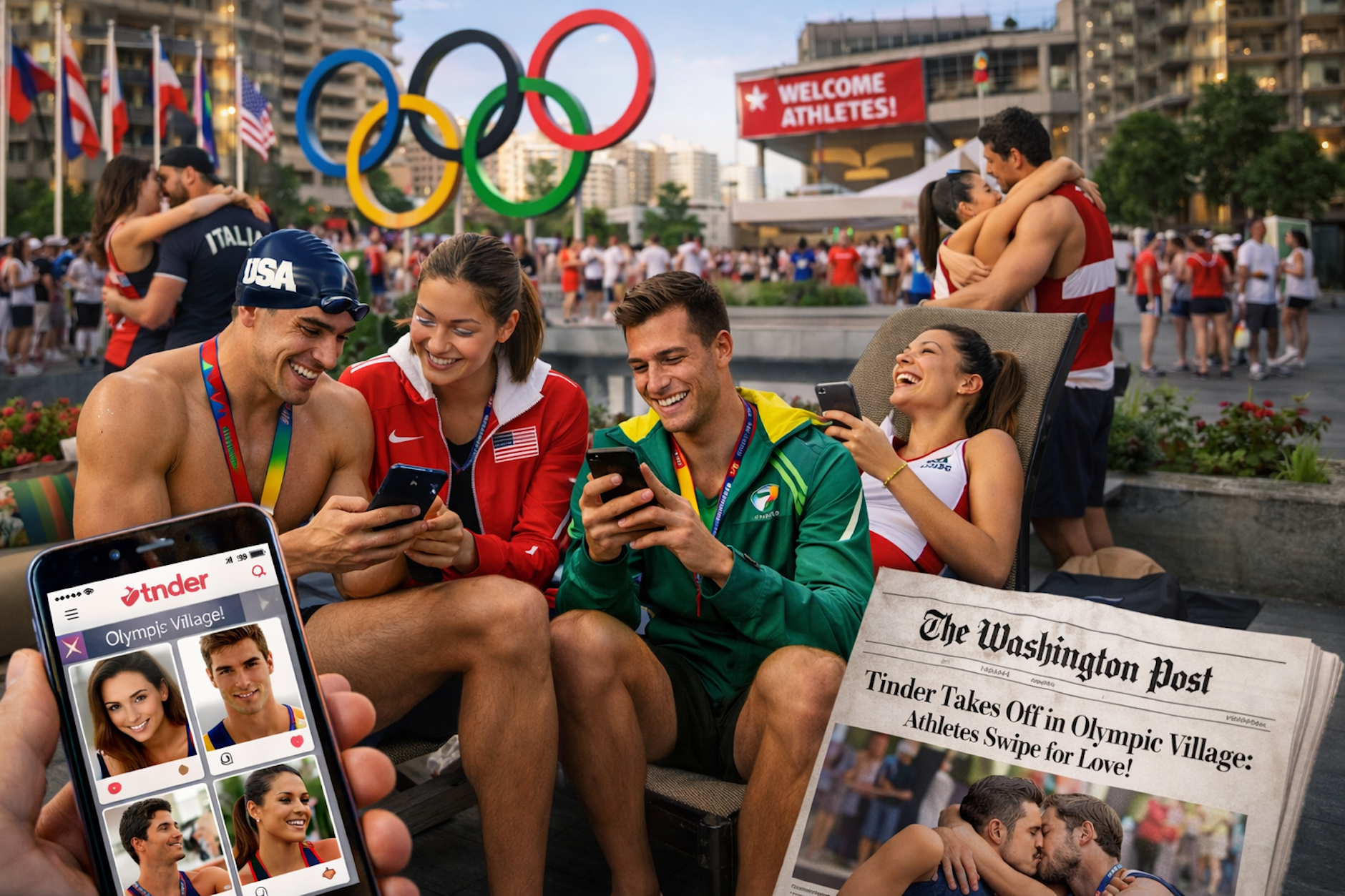 Sportler nutzen Tinder im olympischen Dorf. Einen ersten Höhepunkt erlebte das Online-Flirten im bei Olympia in Rio.