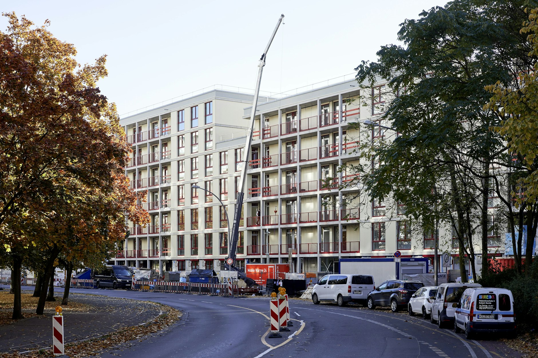 Die Vermietung der 116 Wohnungen in der Lichtenberger Sewanstraße läuft bereits.