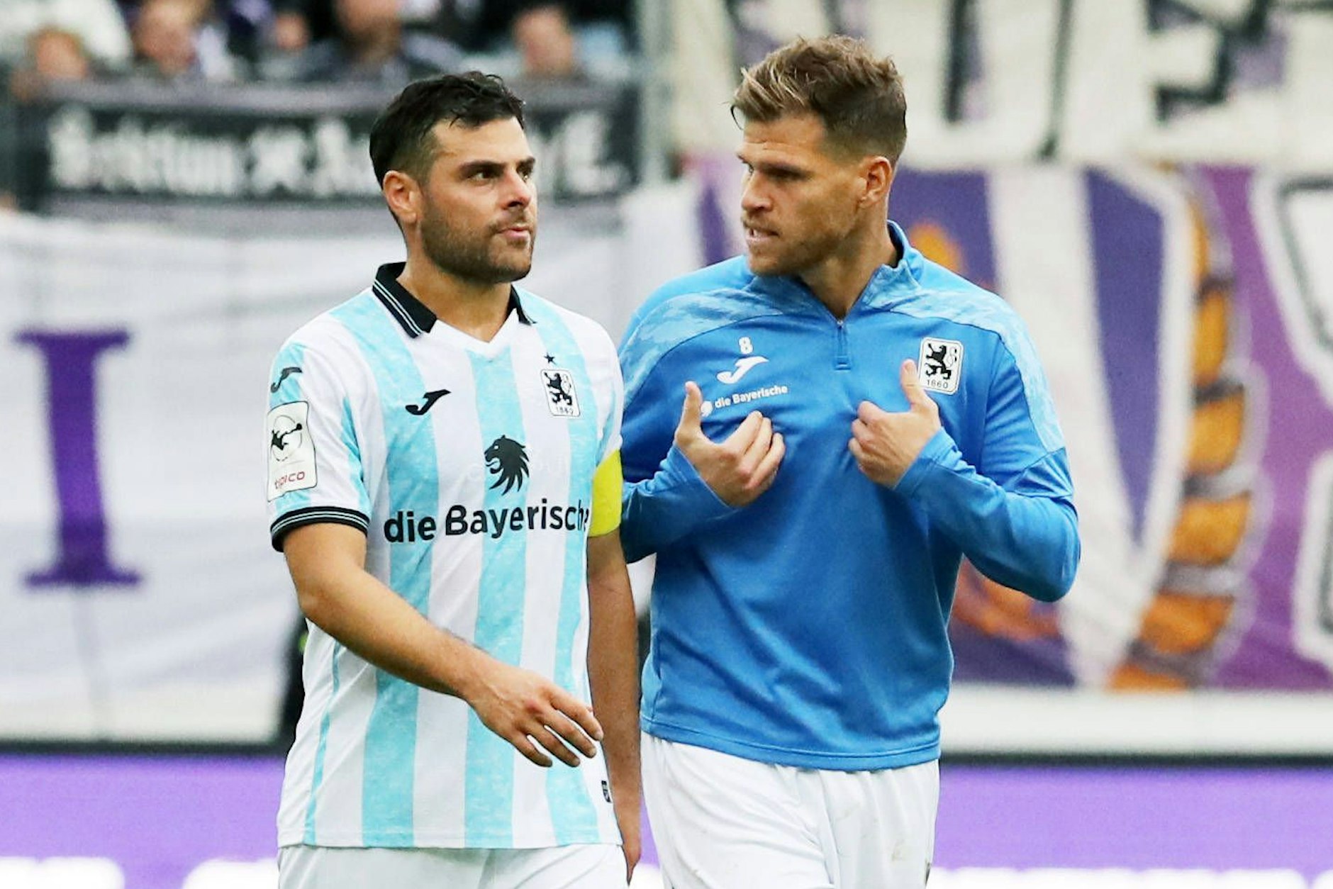 Für Ex-Union-Star Kevin Volland (l.) und Ex-Hertha-Stürmer Florian Niederlechner läuft es beim TSV 1860 München nicht rund.