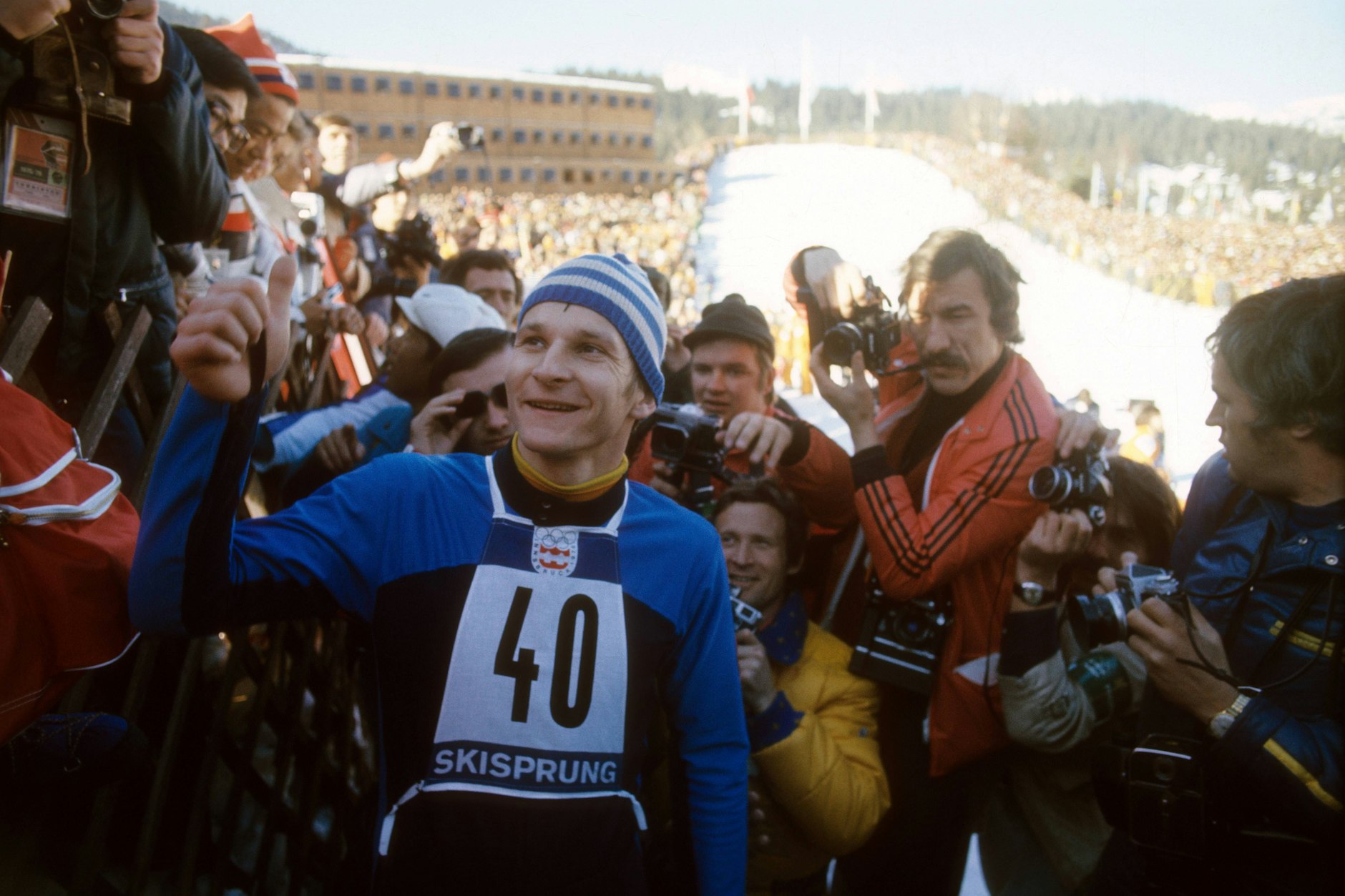 Olympiasieger Hans-Georg Aschenbach ist in der DDR ein gefeierter Held.