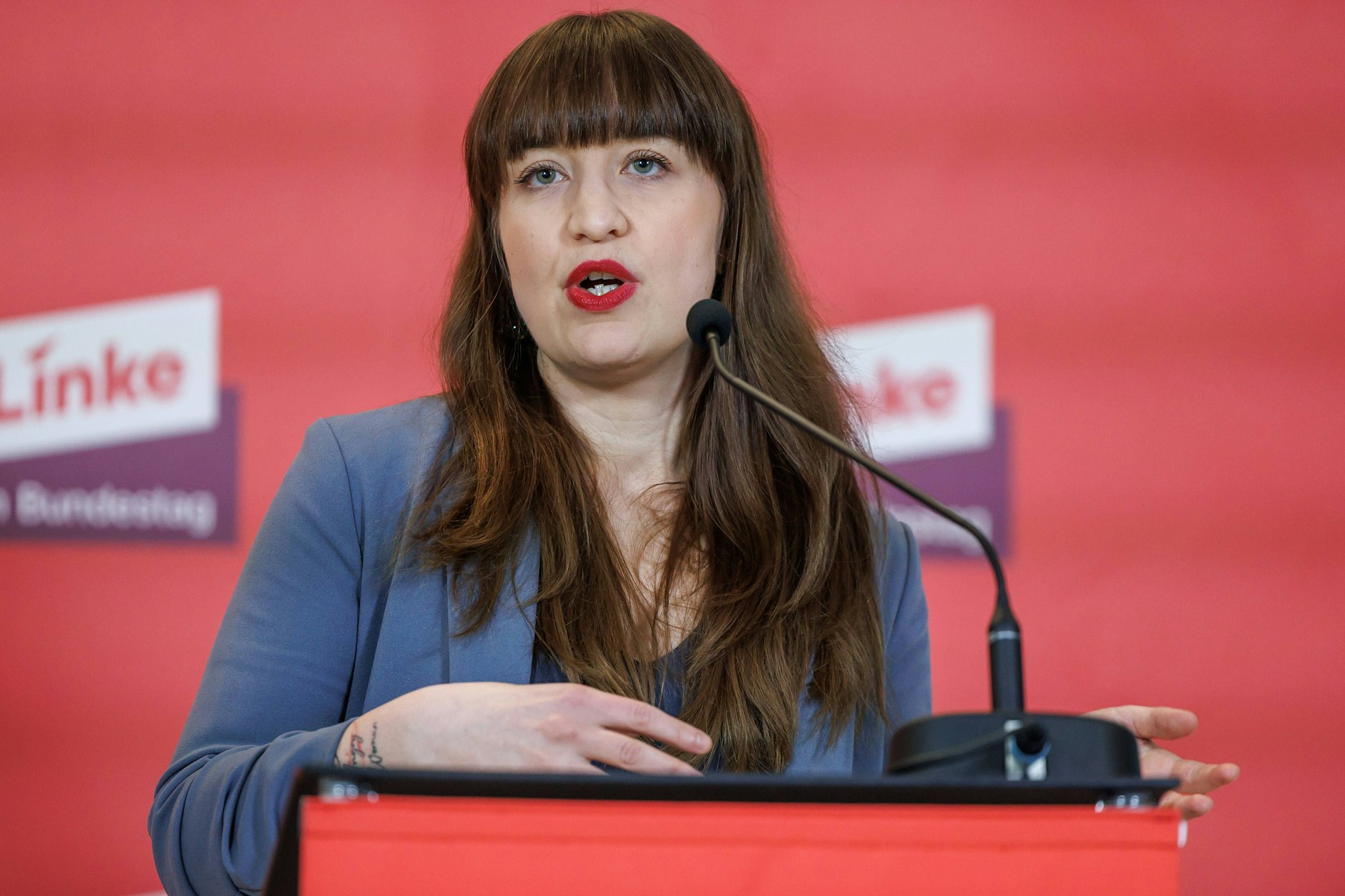 Linken-Chefin Heidi Reichinnek klettert beim Politiker-Ranking von Platz 15 auf Rang 12.