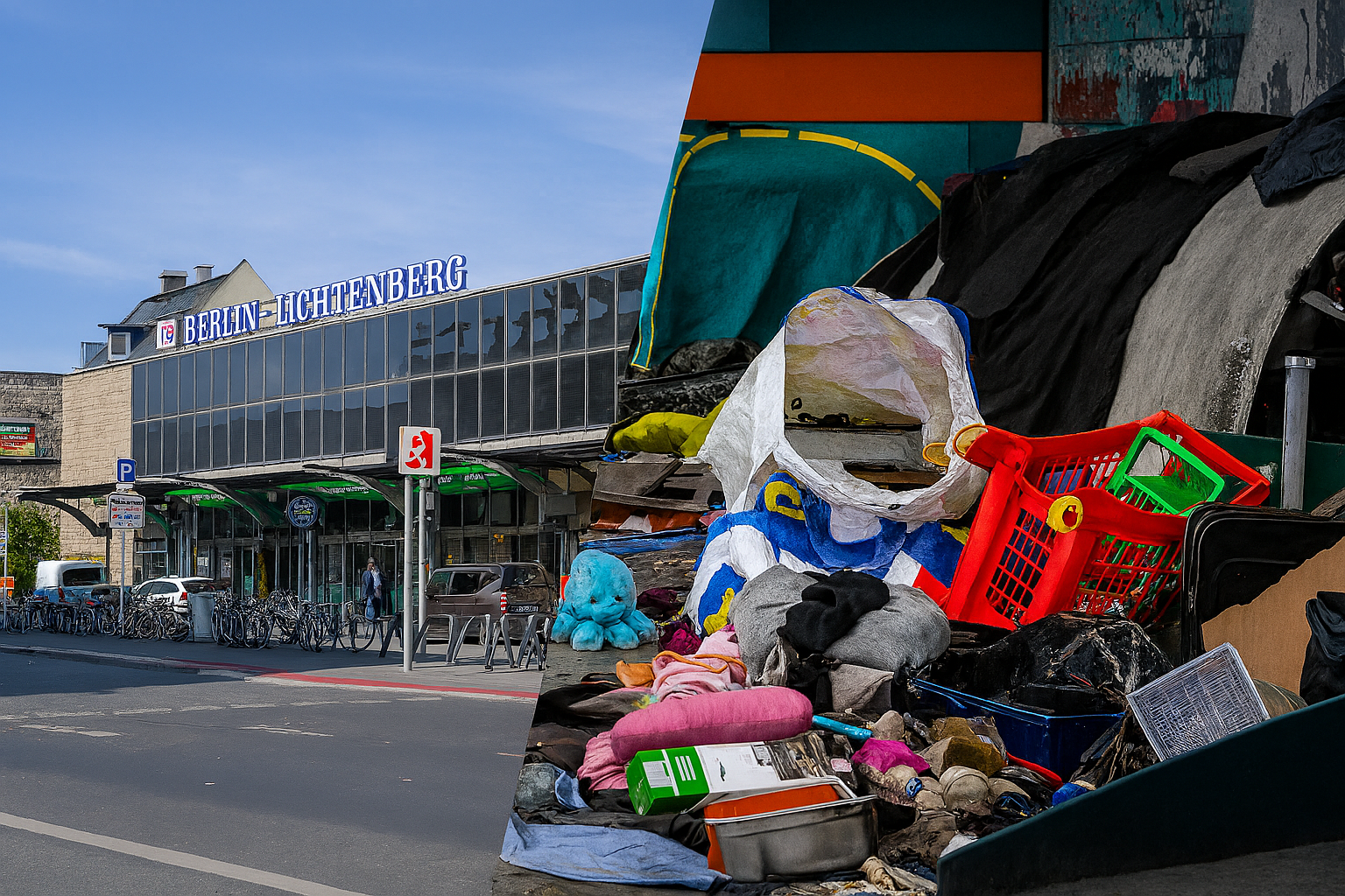 Obdachlosen-Camp am Bahnhof Lichtenberg kehrt immer wieder zurück