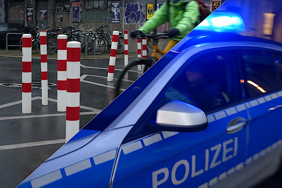 Fahrradfahrer können ohne Probleme die Poller-Kieze durchqueren, Polizeifahrzeuge nicht.  