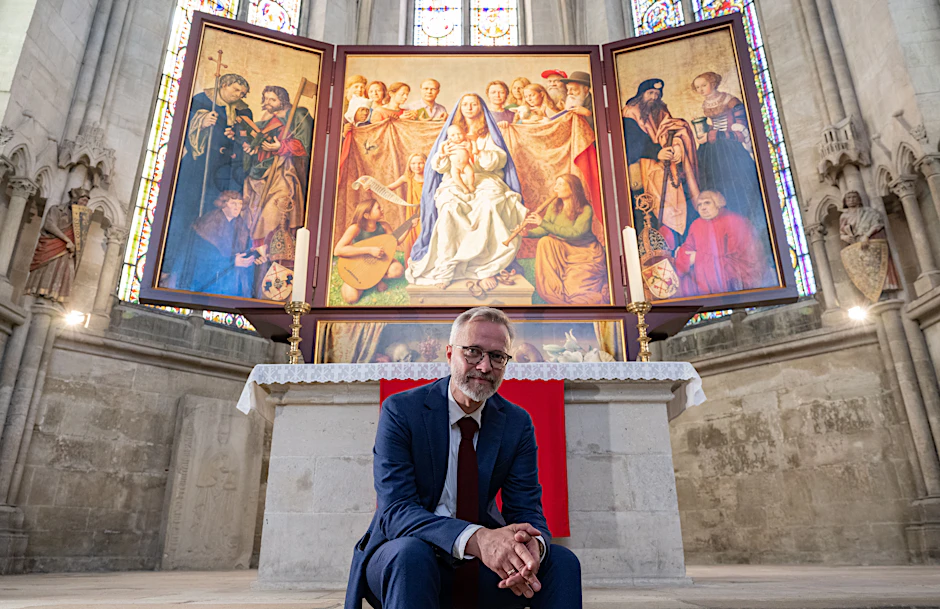 Michael Triegel vervollständigte das zerstörte Kirchengemälde.
