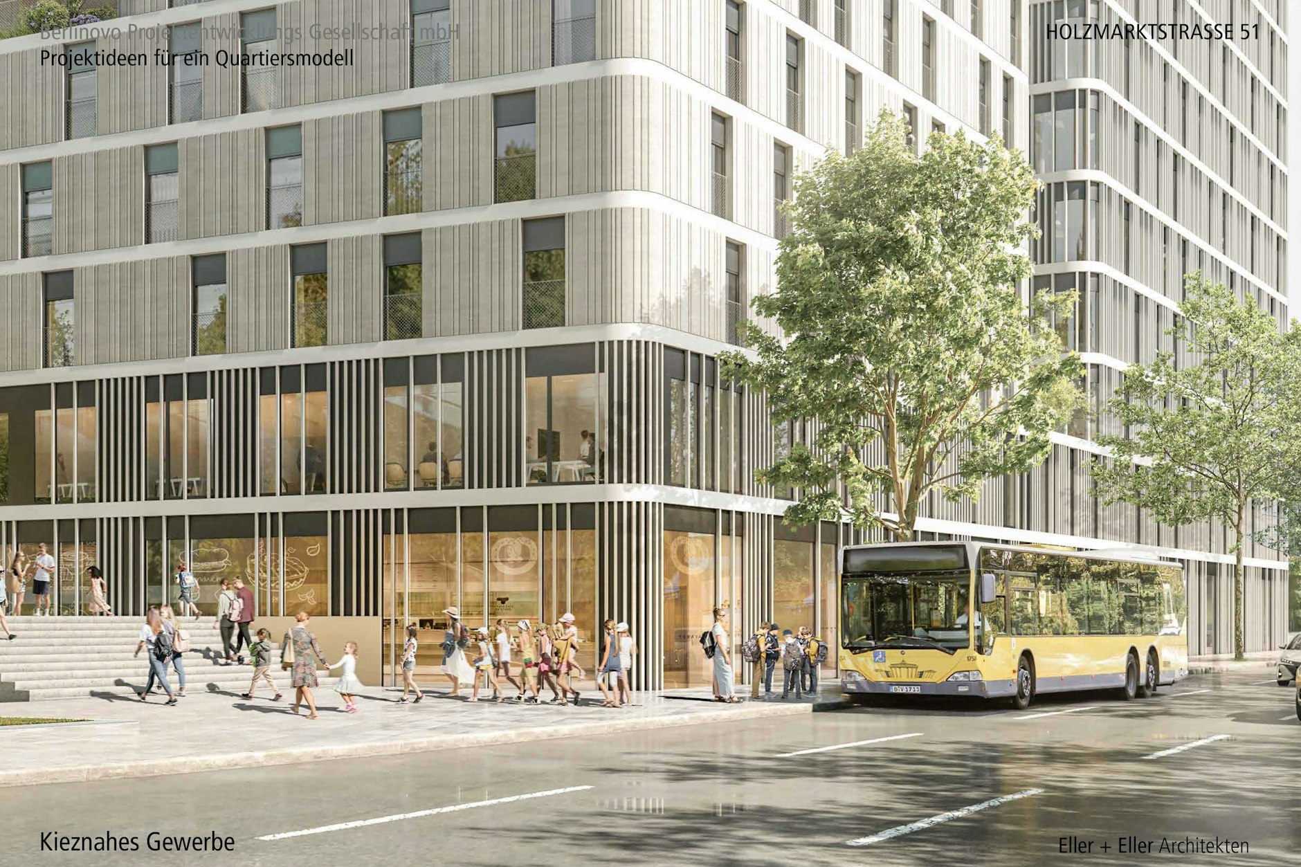 Die neue Schwimmhalle soll in einem Hochhaus an der Holzmarktstraße entstehen.