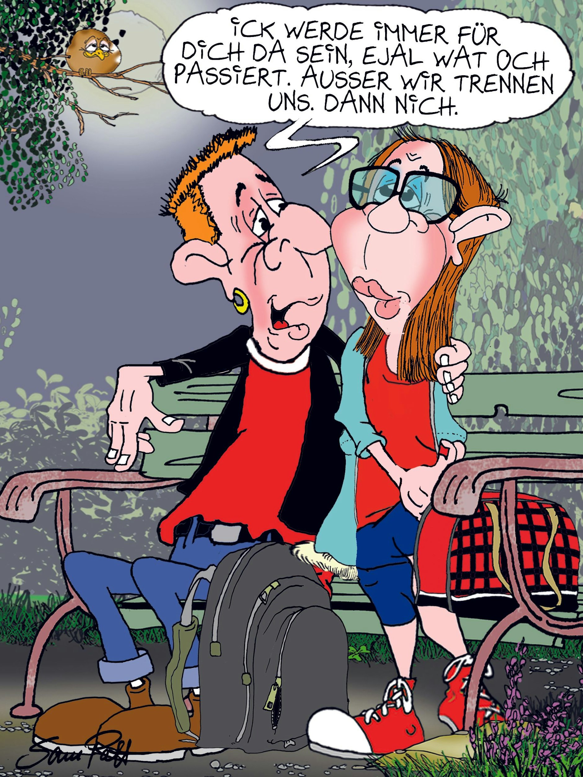 Der Cartoon des Tages kommt jeden Tag von unserem Zeichner Sam Paff aus Berlin. Sie werden seinen Berliner Humor einfach lieben!