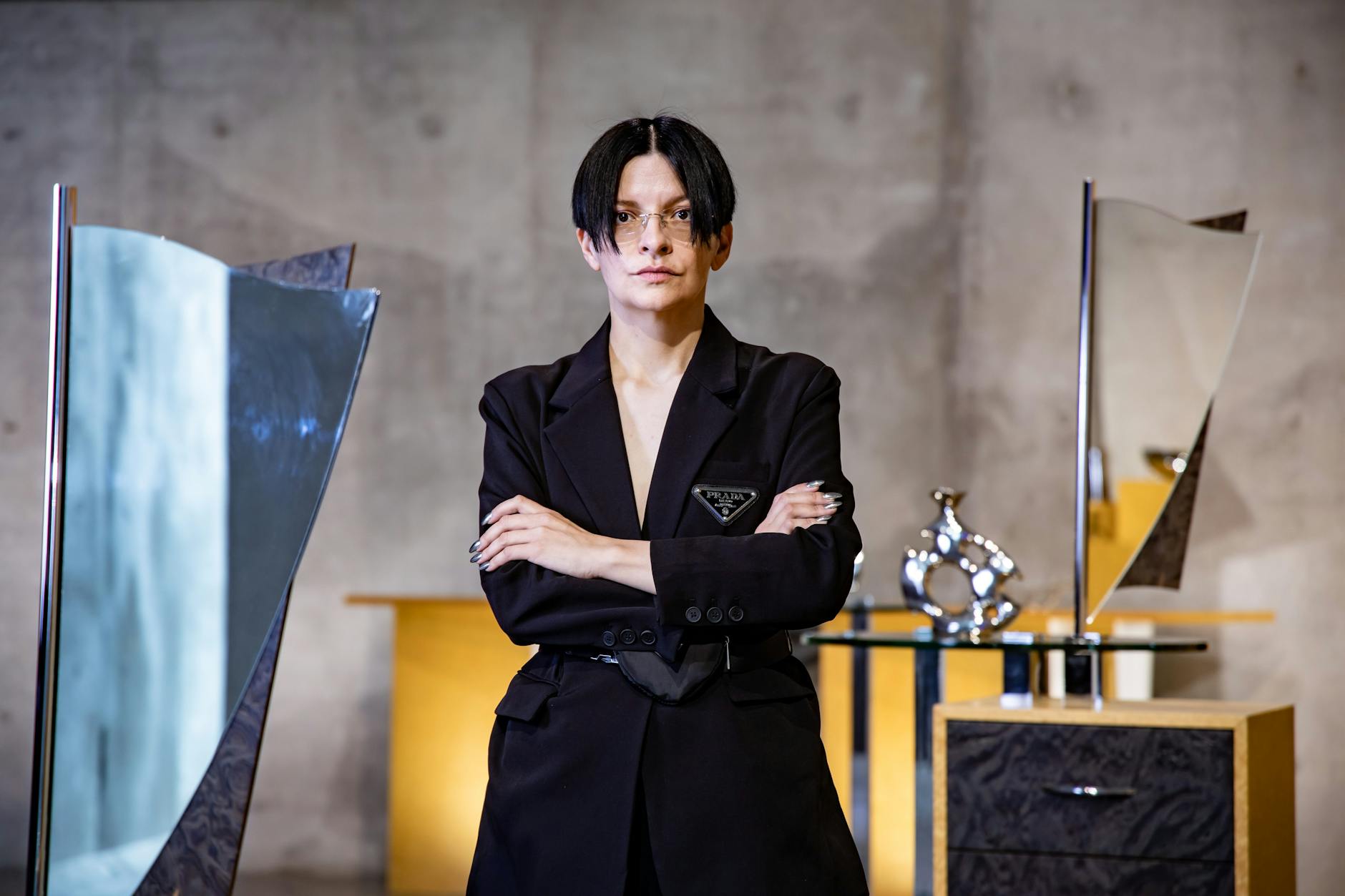 Henrike Naumann (1984–2026) in ihrer Ausstellung im Marie-Elizabeth-Lüders-Haus, Bundestag, Berlin, am 12. Juni 2024