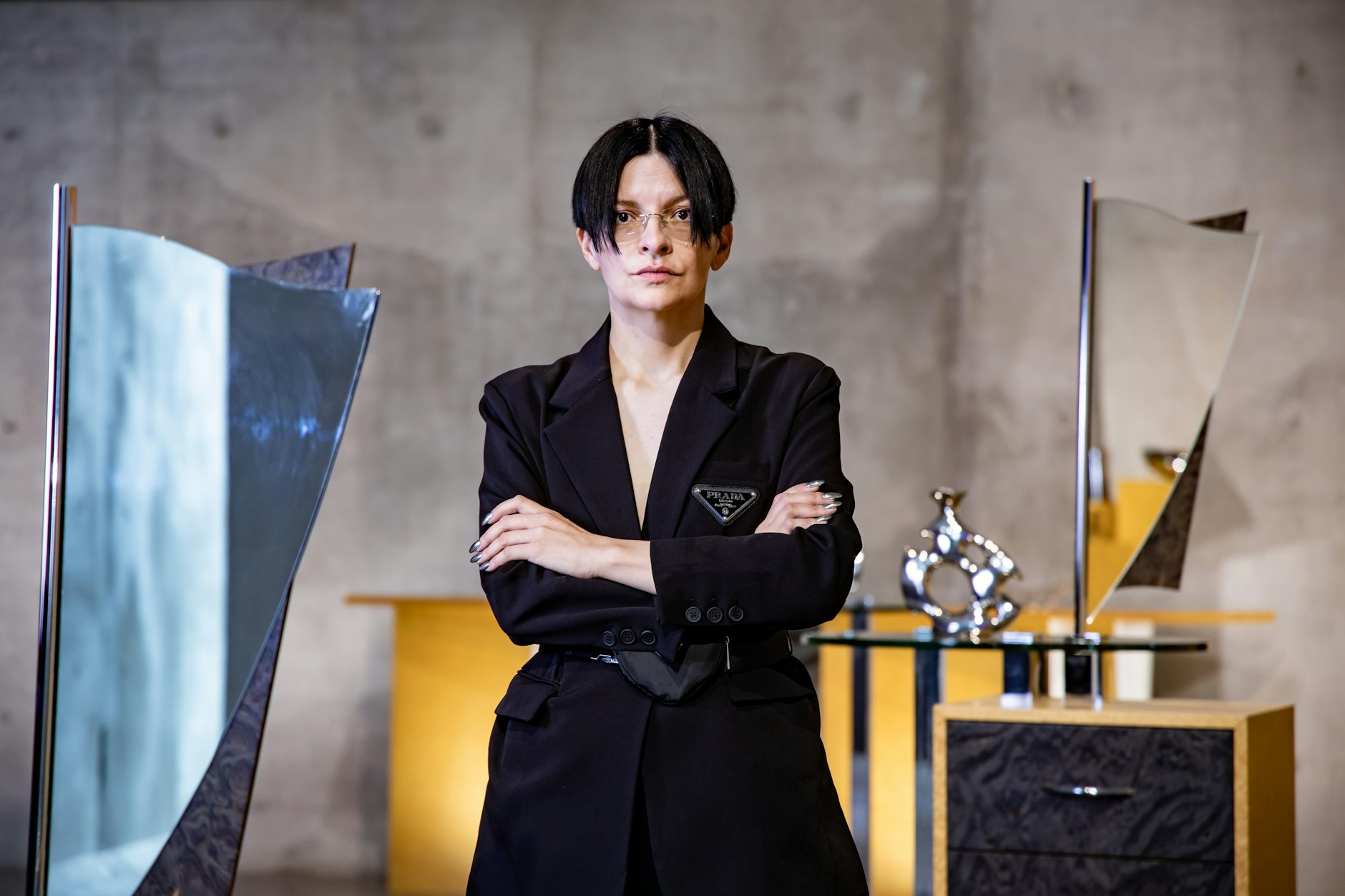 Henrike Naumann (1984–2026) in ihrer Ausstellung im Marie-Elizabeth-Lüders-Haus, Bundestag, Berlin, am 12. Juni 2024