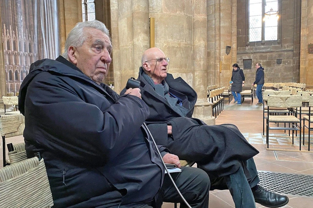 Egon Krenz und Georg Fülberth in der Elisabethkirche