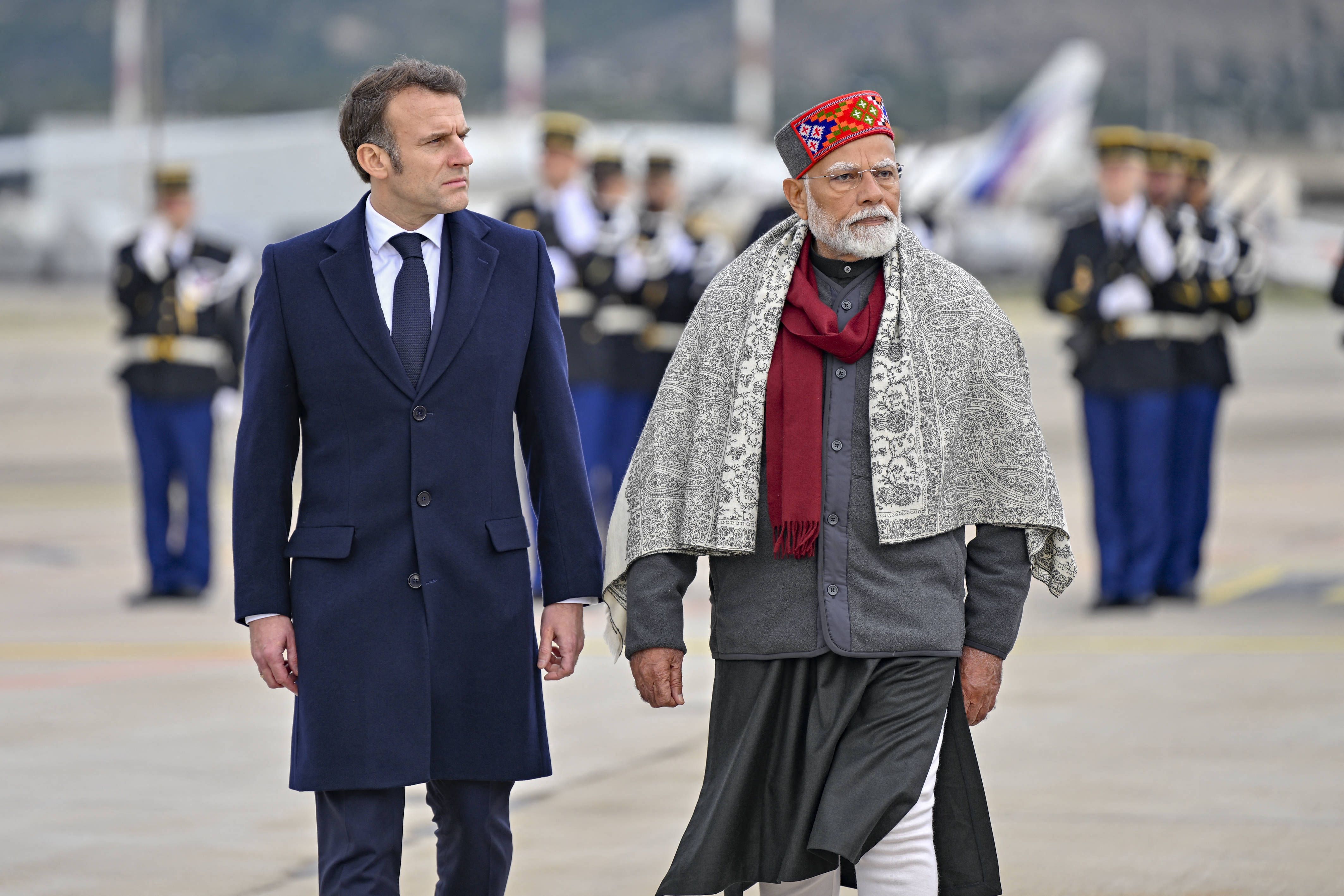 Nach Streiks um US-Handelsabkommen: Macron besucht Indien