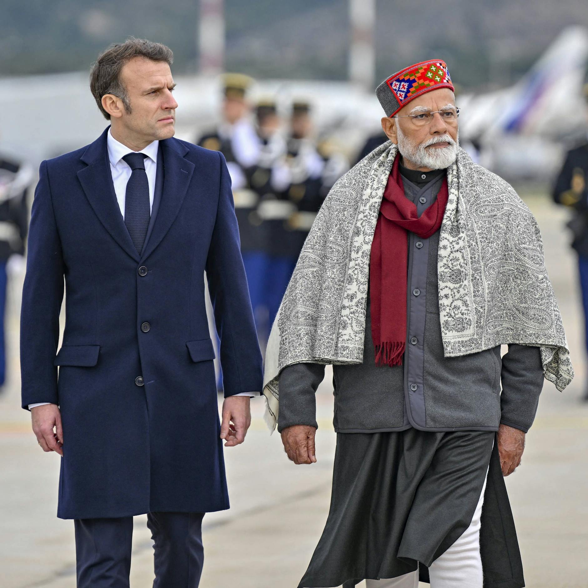 Image - Nach Streiks um US-Handelsabkommen: Macron besucht Indien