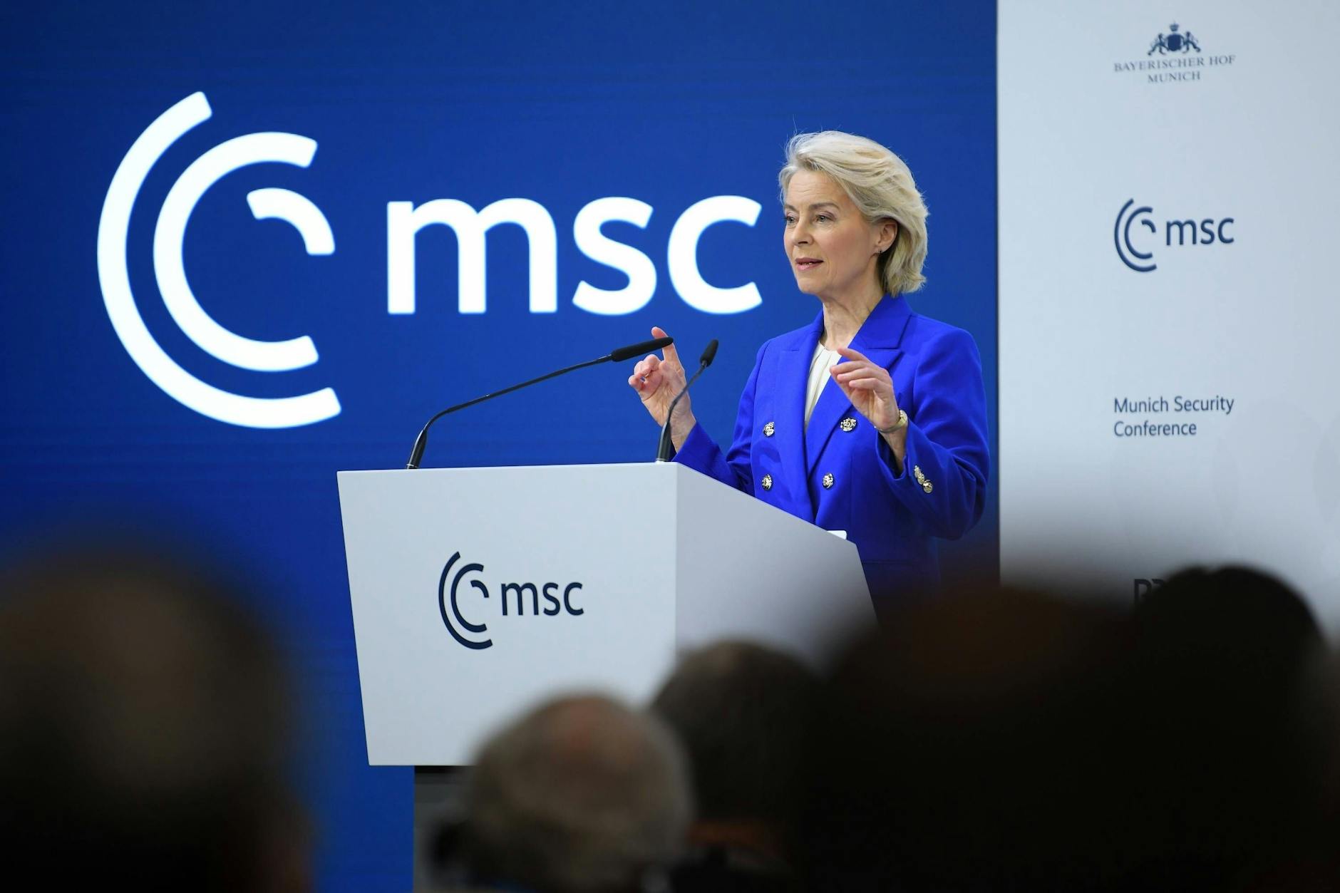 Kommissionspräsidentin Ursula von der Leyen während der Sicherheitskonferenz in München.