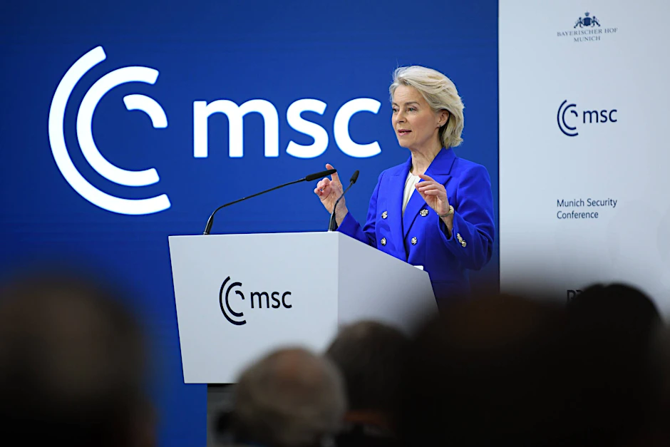 Kommissionspräsidentin Ursula von der Leyen während der Sicherheitskonferenz in München.