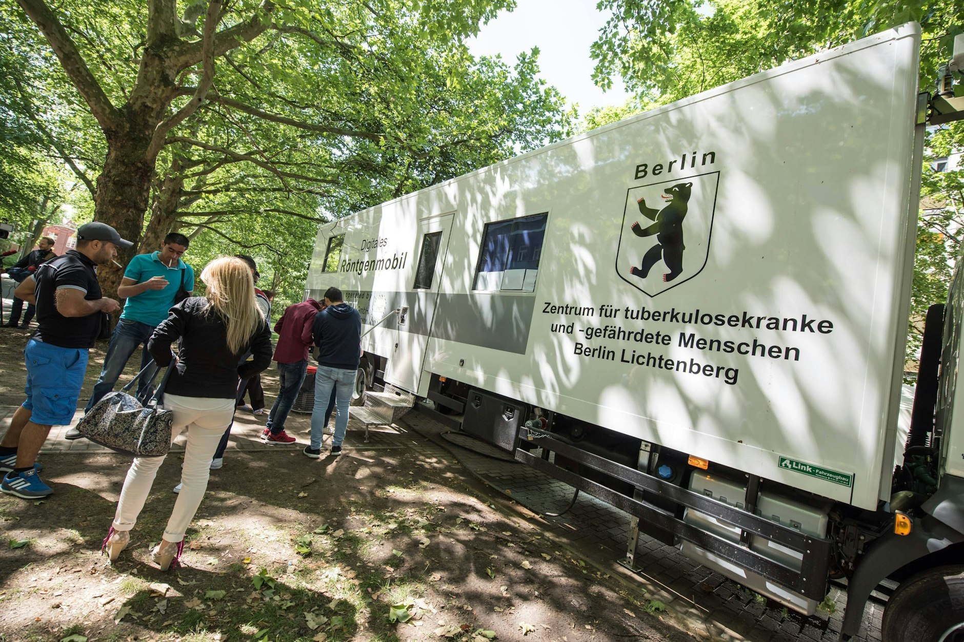 Das Tuberkulose-Zentrum in Lichtenberg bietet hin und wieder mobile Röntgenstationen zur Tbc-Diagnose an.