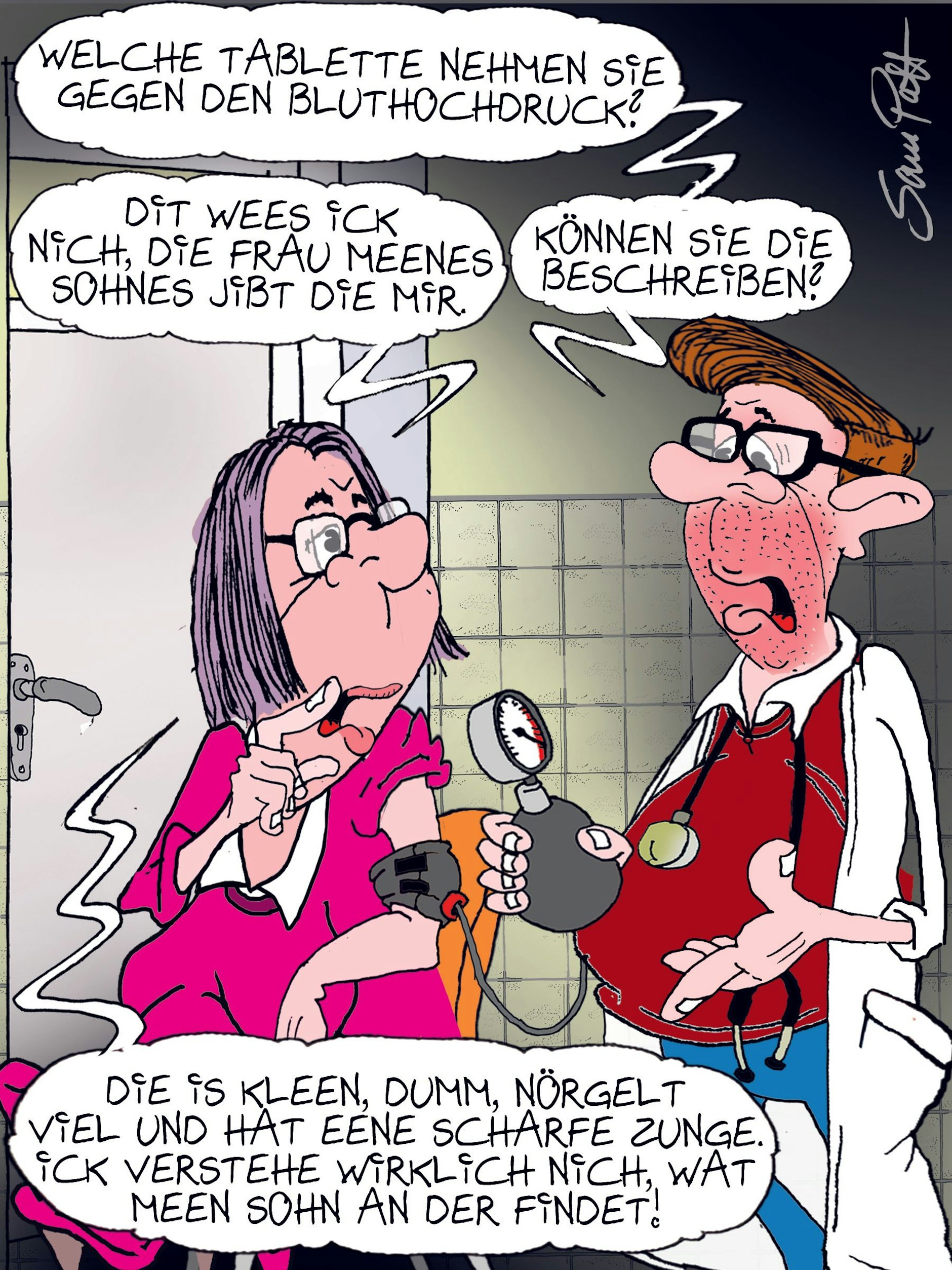 Der Cartoon des Tages kommt jeden Tag von unserem Zeichner Sam Paff aus Berlin.