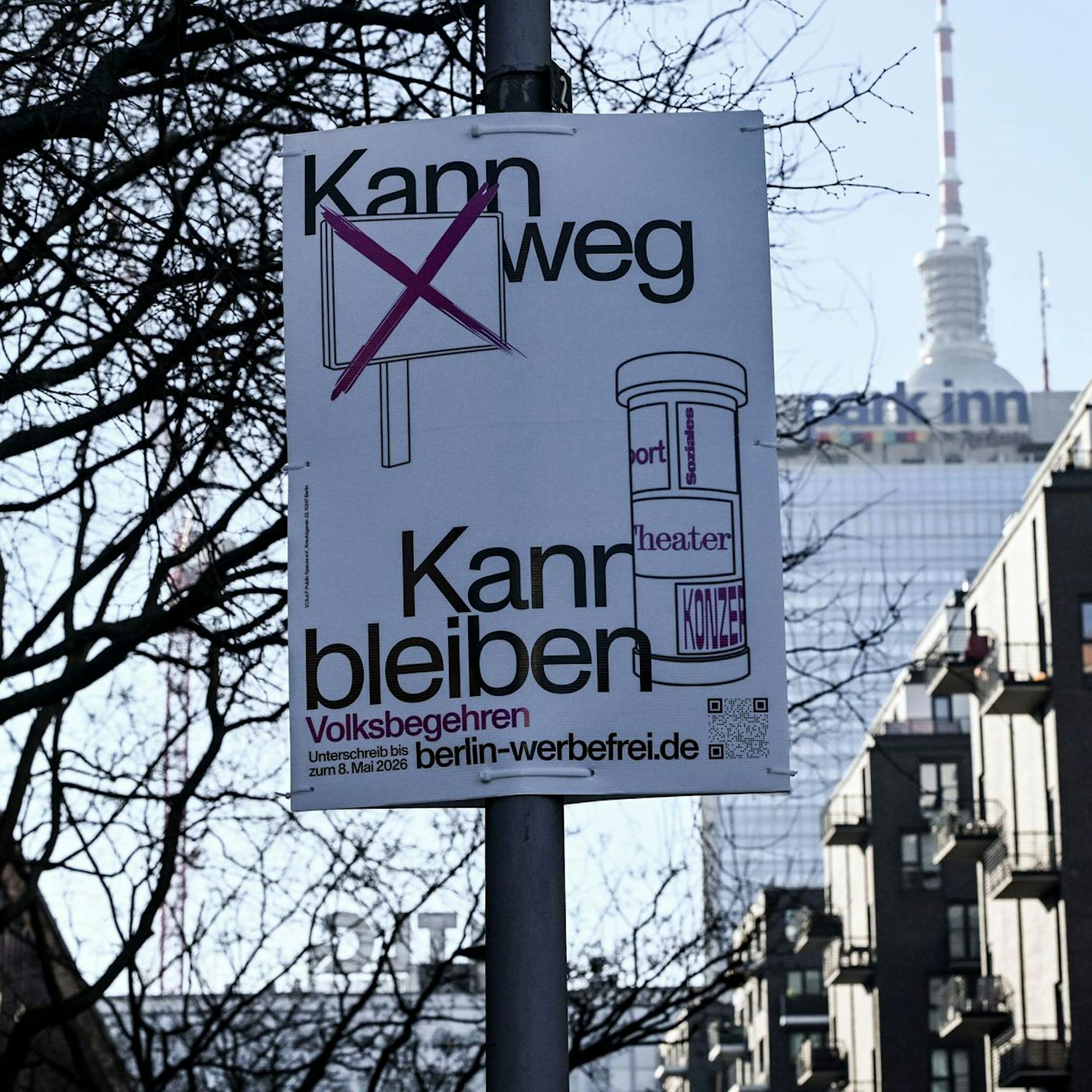 Wie ironisch! Volksbegehren „Berlin werbefrei“ macht Werbung