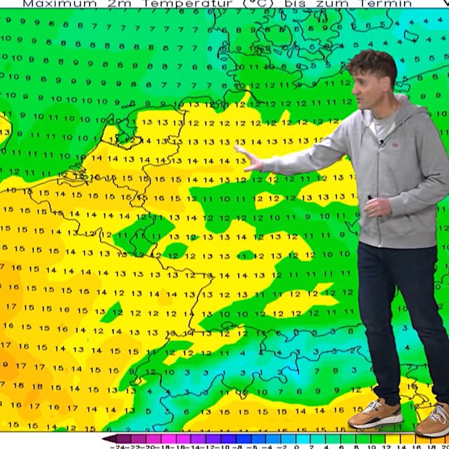 Mit einem Wärmehammer geht der Winter auf Abschiedstour