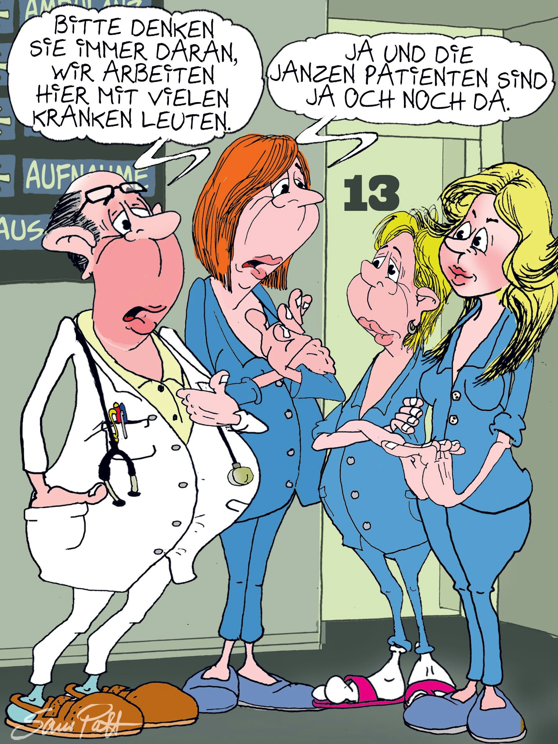 Der Cartoon des Tages kommt auch am Freitag von unserem Zeichner Sam Paff aus Berlin.