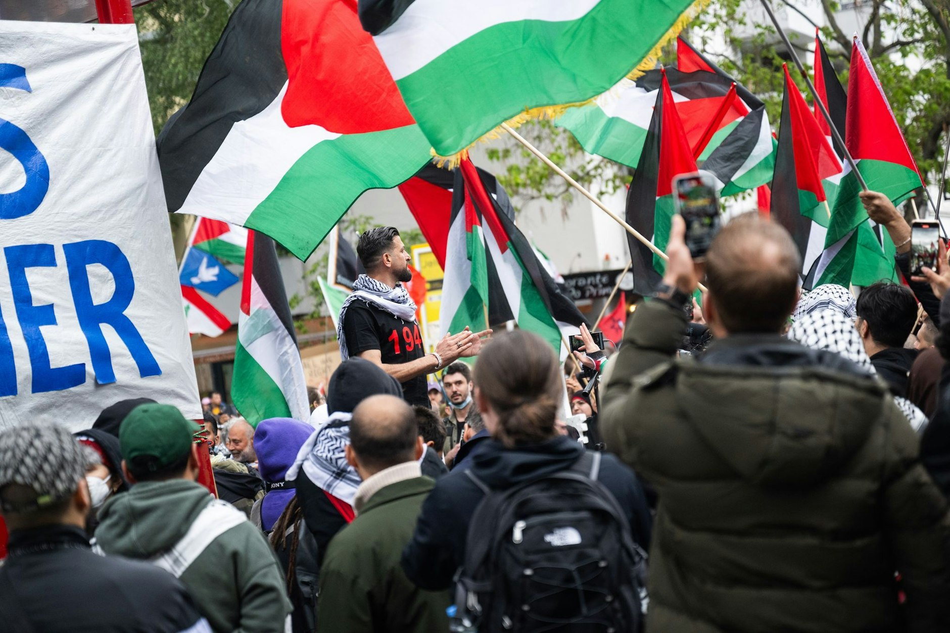 Immer im Mai gedenken Menschen in Berlin dem Jahrestag der Nakba.
