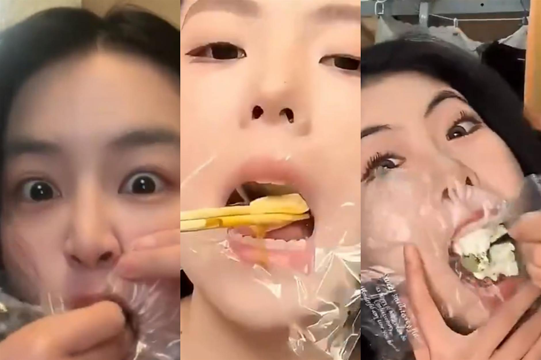 Skurriler Trend: Warum Chinesen auf Plastikfolie kauen!