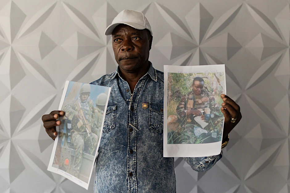 Charles Mutoka gedenkt in Nairobi seinem Sohn, der in Russlands Krieg fiel.