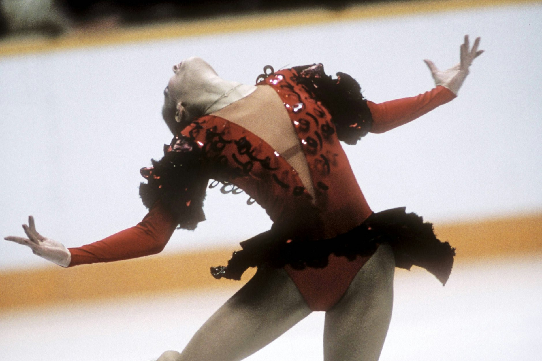 Katarina Witt bei ihrer mitreißenden Kür bei den Olympischen Spielen 1988 in Calgary.