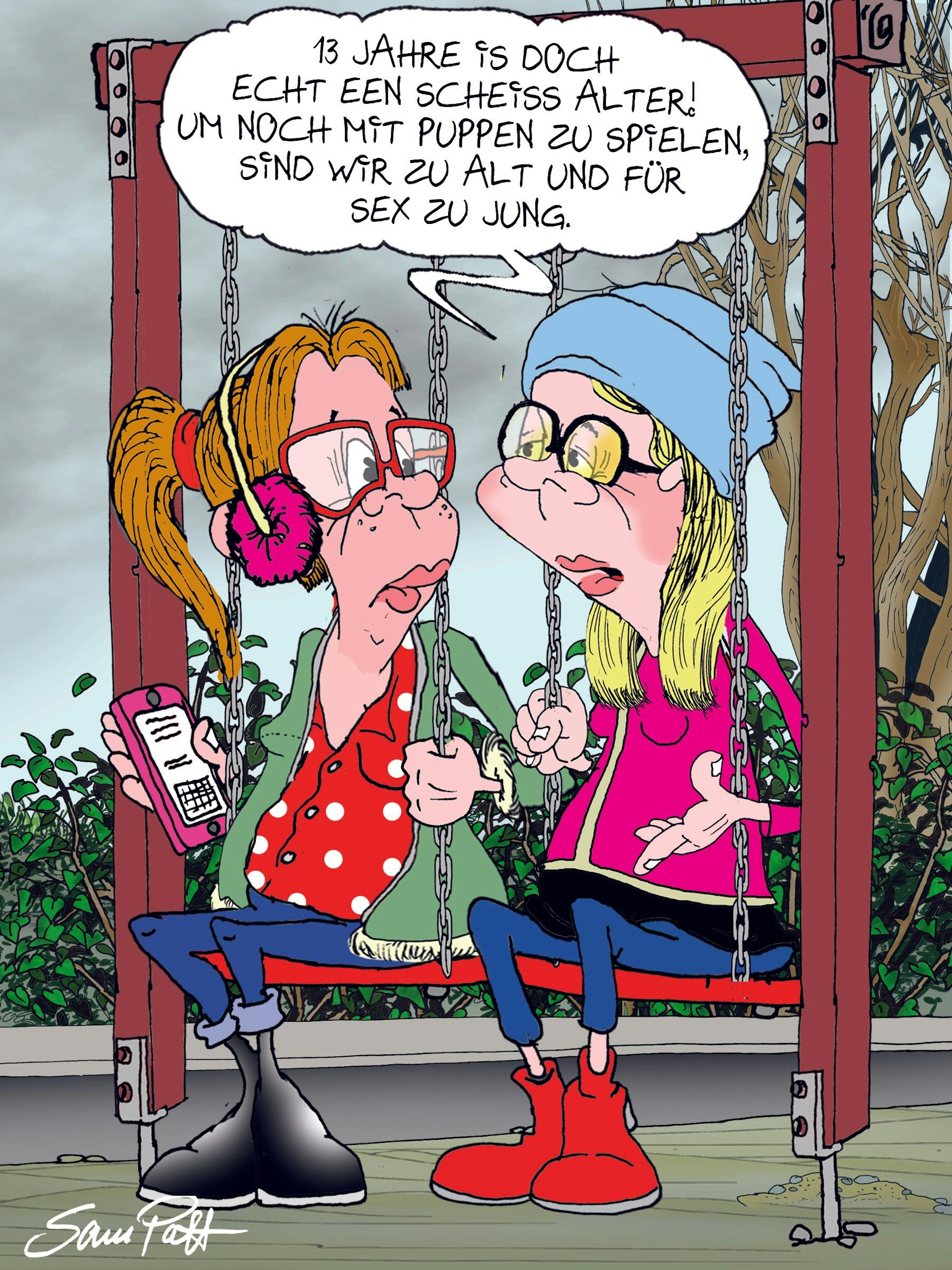 Der Cartoon des Tages kommt jeden Tag von unserem Zeichner Sam Paff aus Berlin.