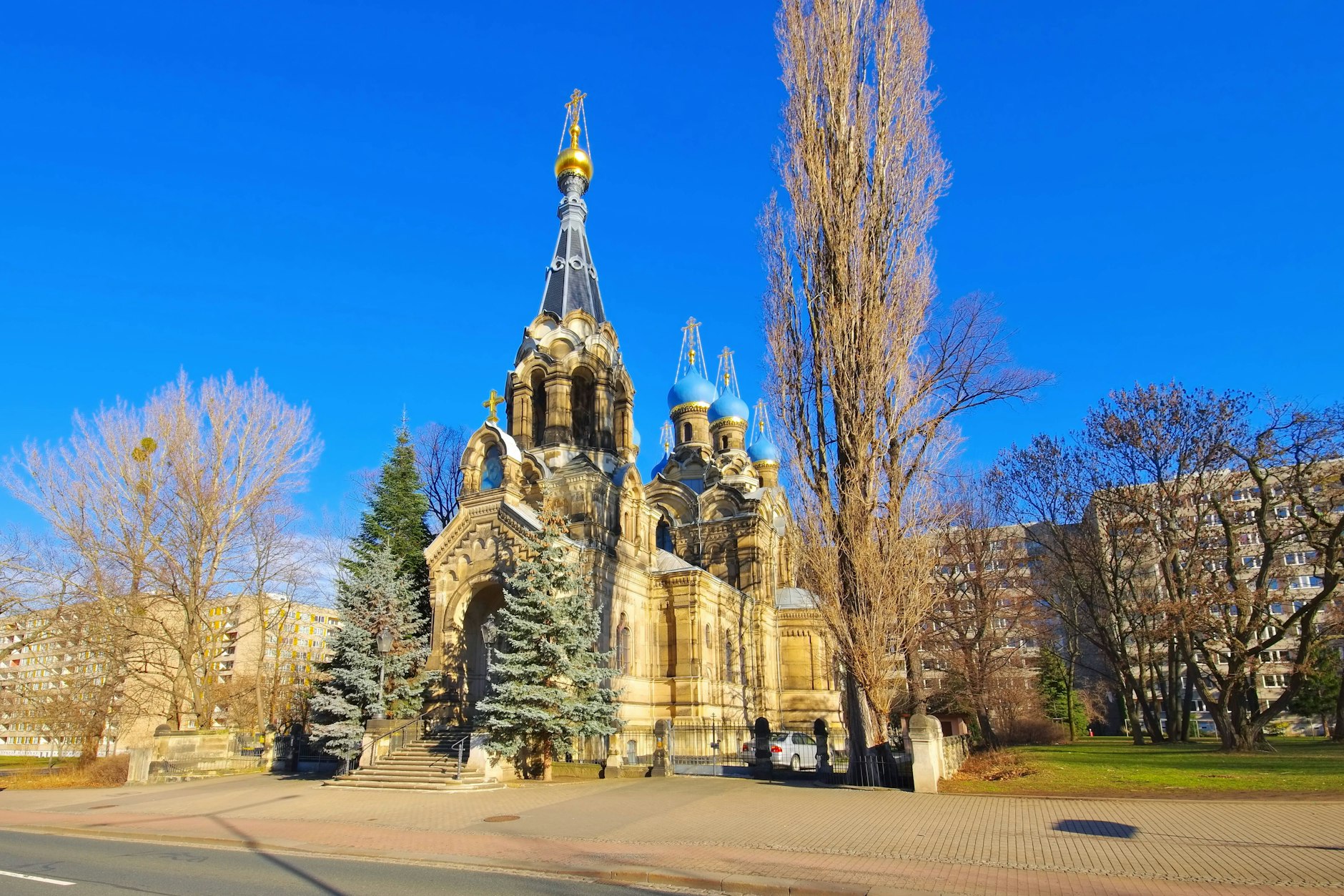 Die Russisch-Orthodoxe Kirche in der Fritz-Löffler-Straße in Dresden